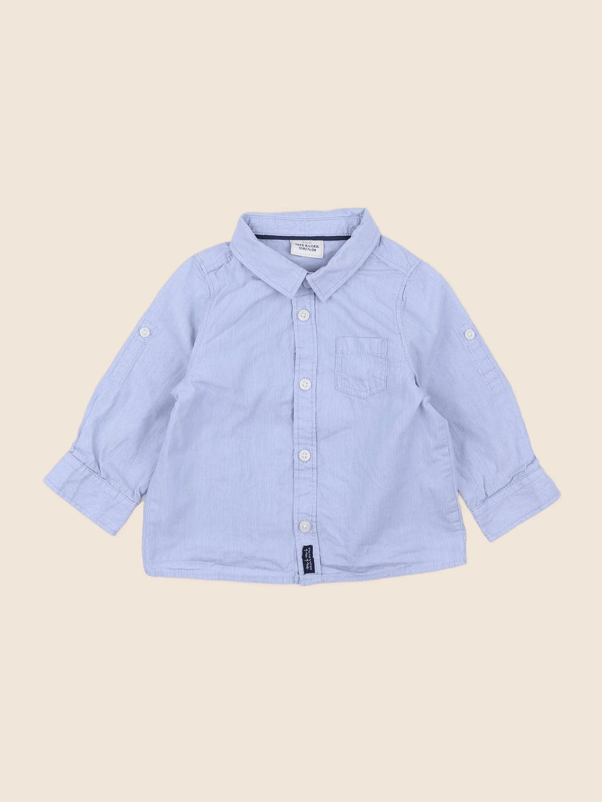 Tape à l'oeil - chemise bleu - 12 mois
