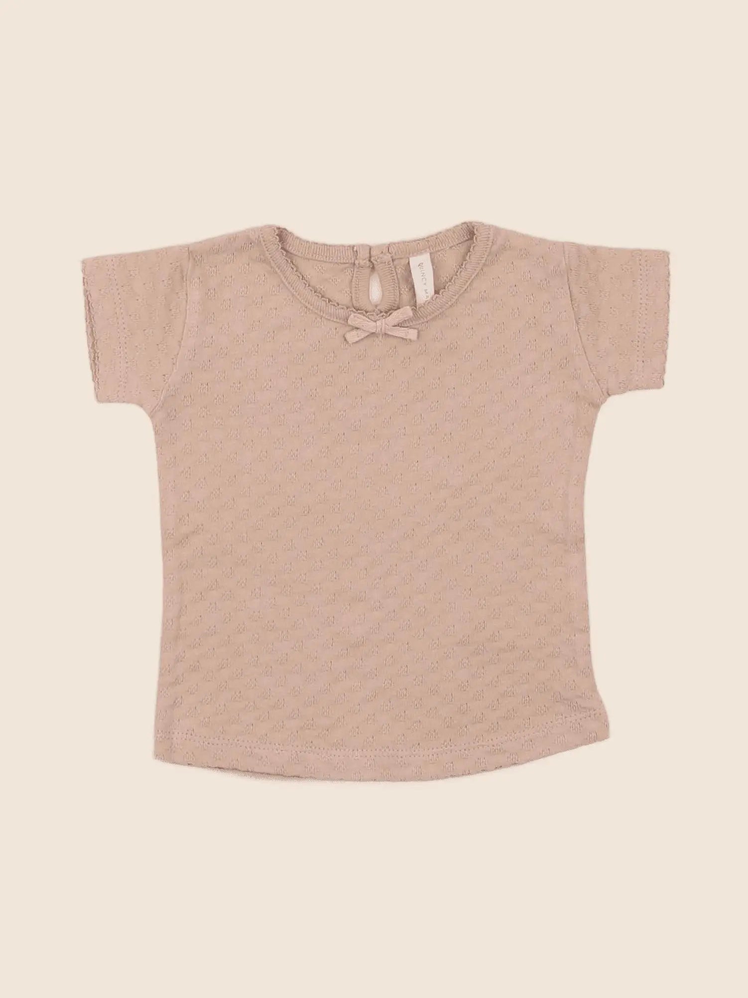 Quincy Mae - tee-shirt beige - 3/6 mois
