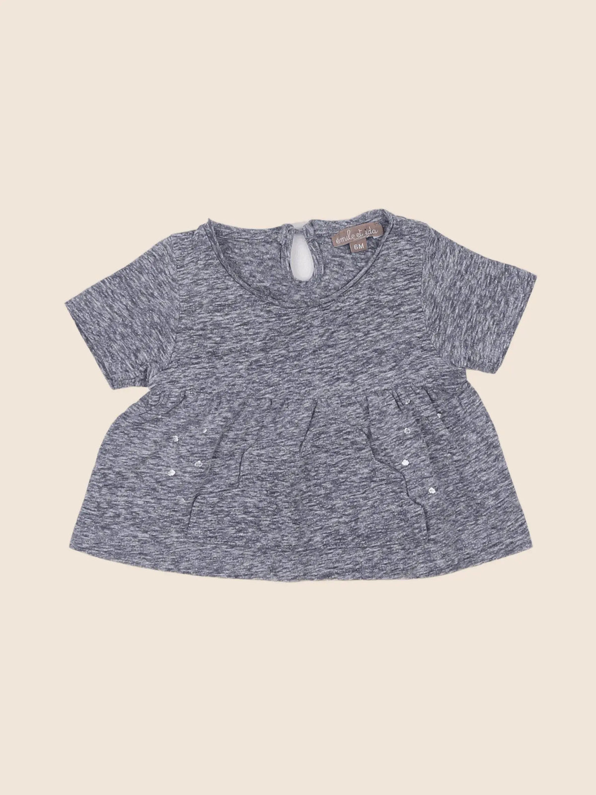 Emile et Ida - tee-shirt bleu - 6 mois