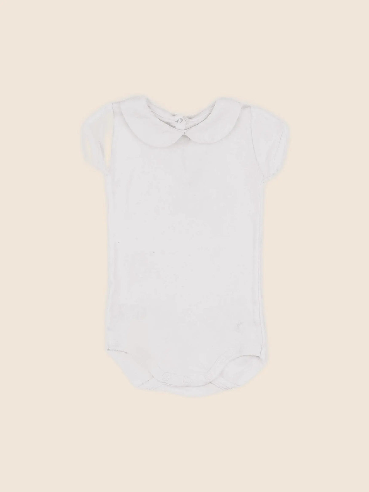 Petit Bateau - body à col beige - 3 mois