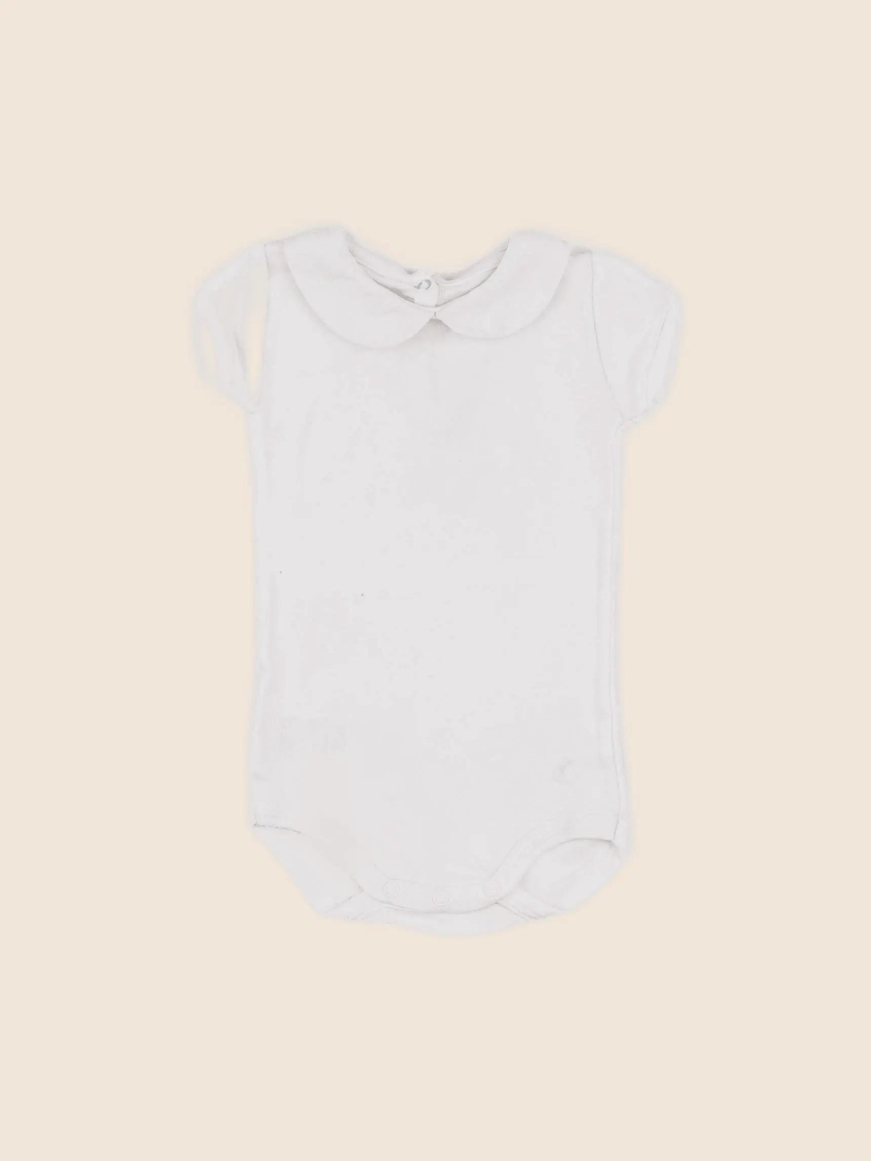 Petit Bateau - body à col beige - 3 mois