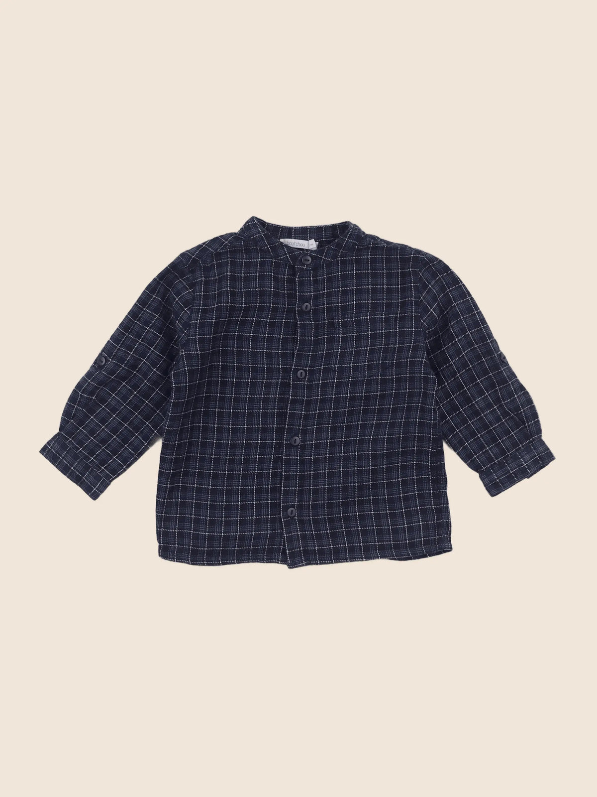 Boutchou - chemise bleu - 12 mois