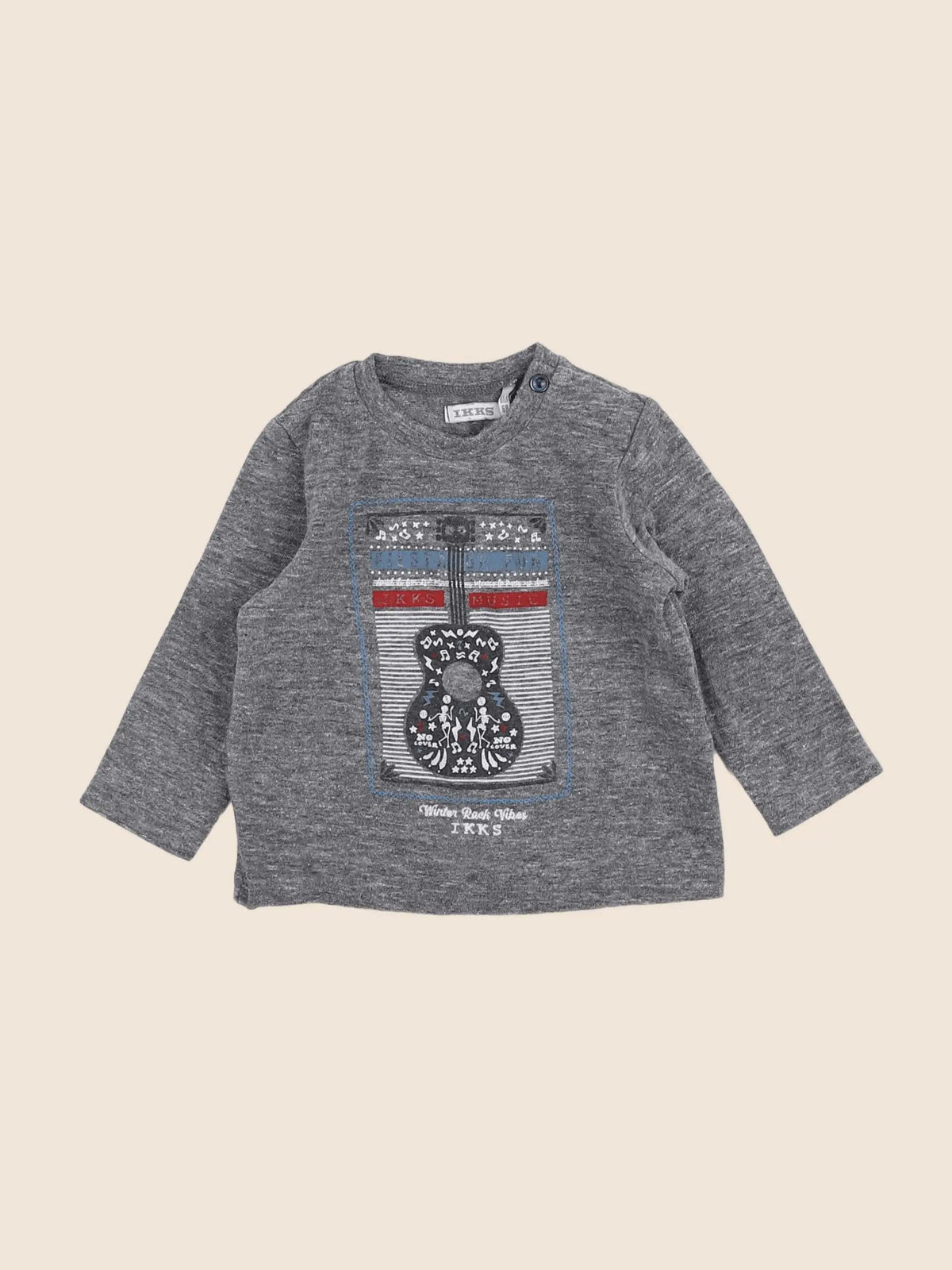 IKKS - tee-shirt gris - 6 mois