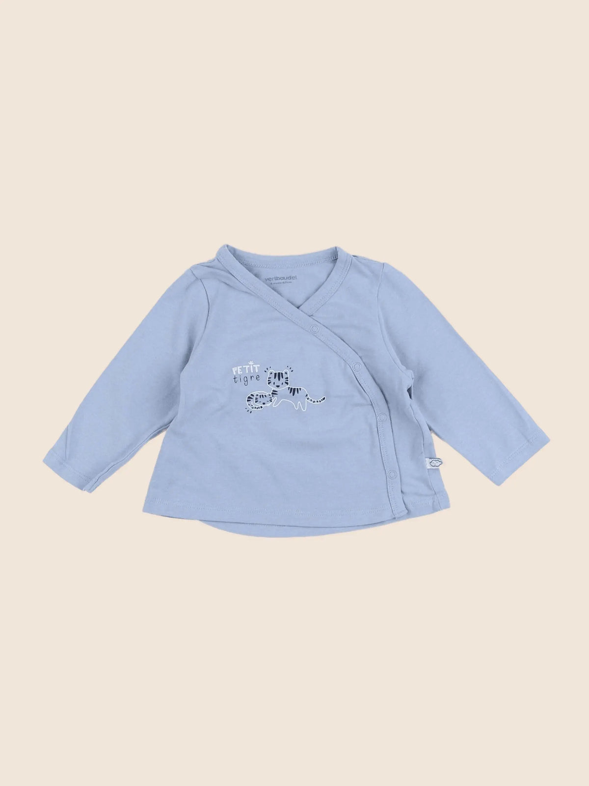 Vertbaudet - tee-shirt bleu - 6 mois
