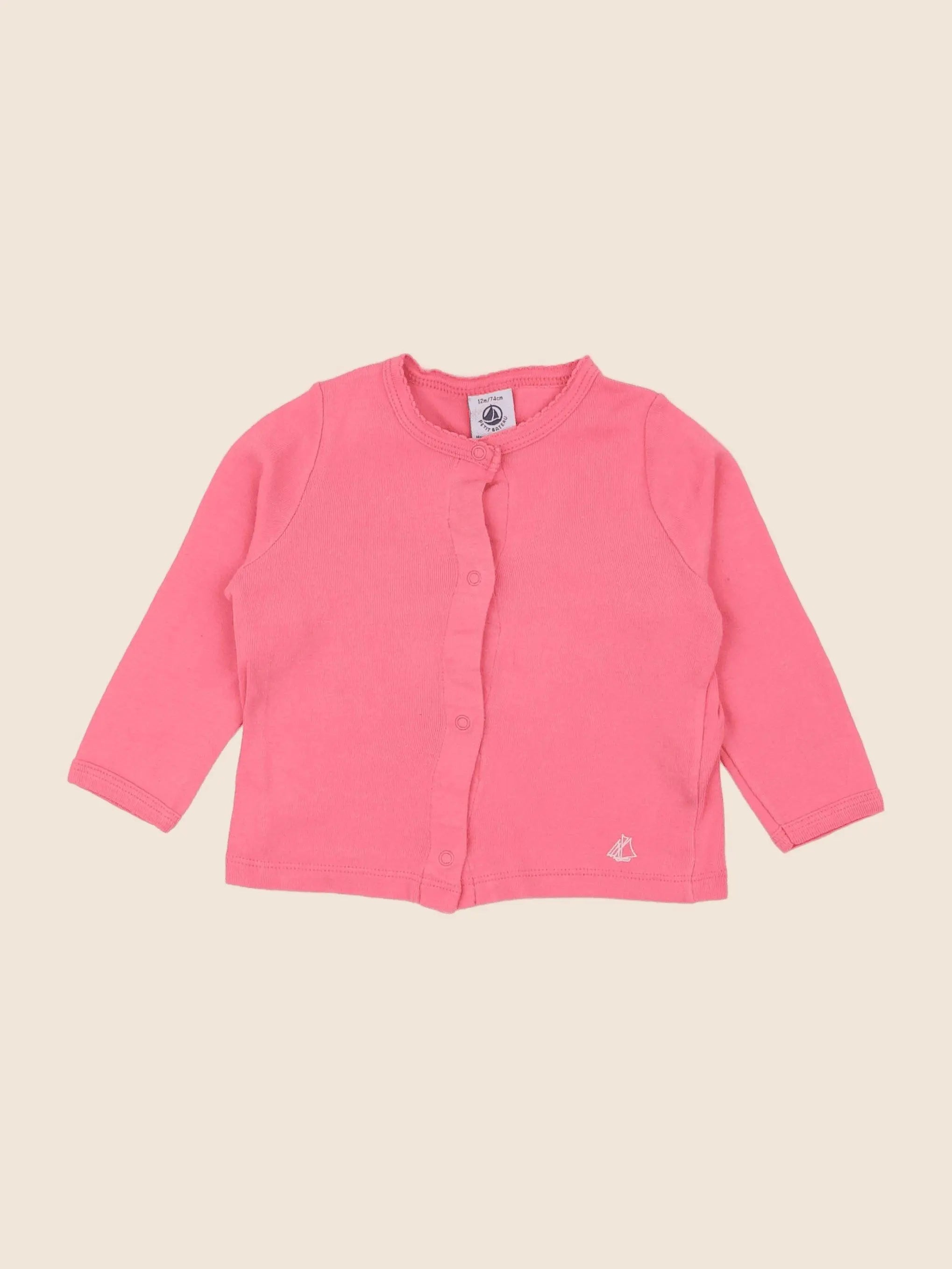 Petit Bateau - tee-shirt rose - 12 mois