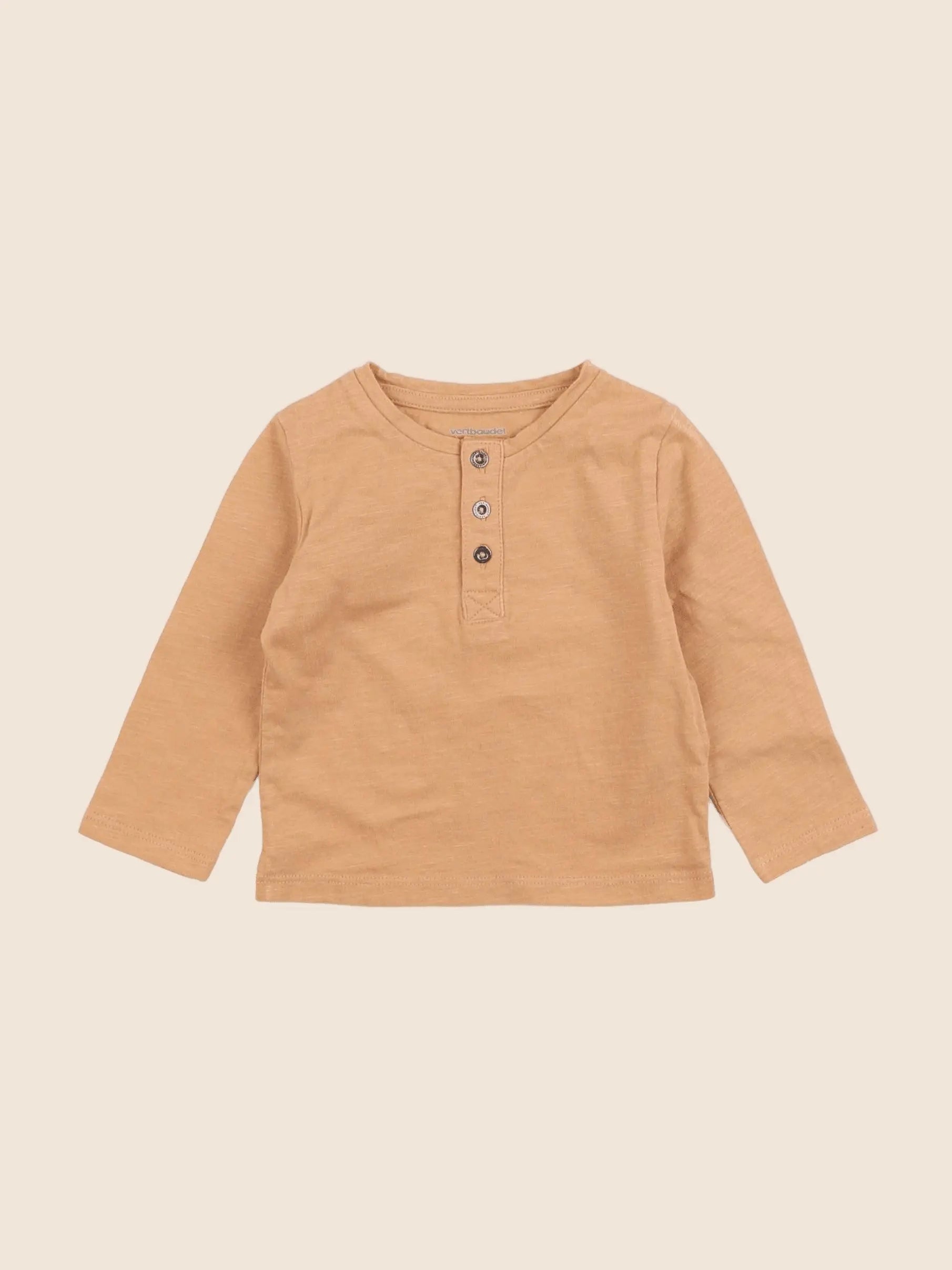 Vertbaudet - tee-shirt marron - 6 mois
