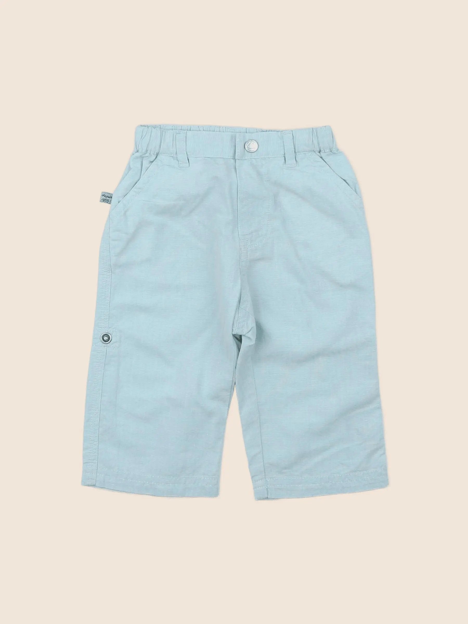 Petit Bateau - pantalon bleu - 6 mois