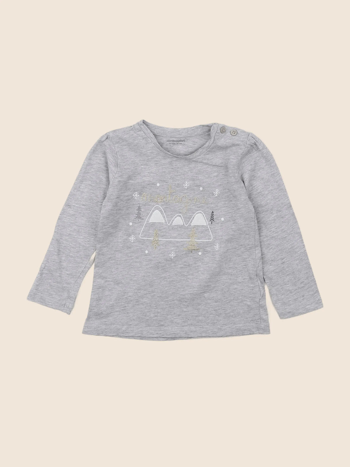 Vertbaudet - tee-shirt gris - 18 mois