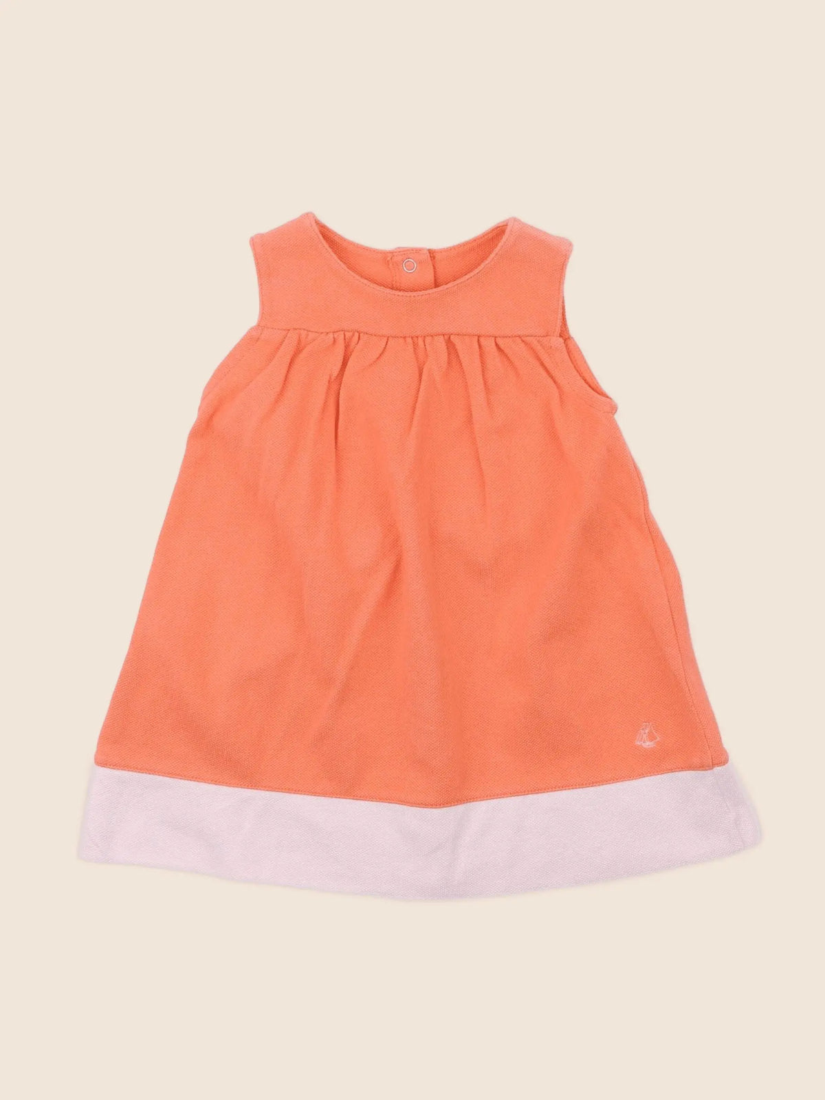 Petit Bateau - robe orange - 6 mois