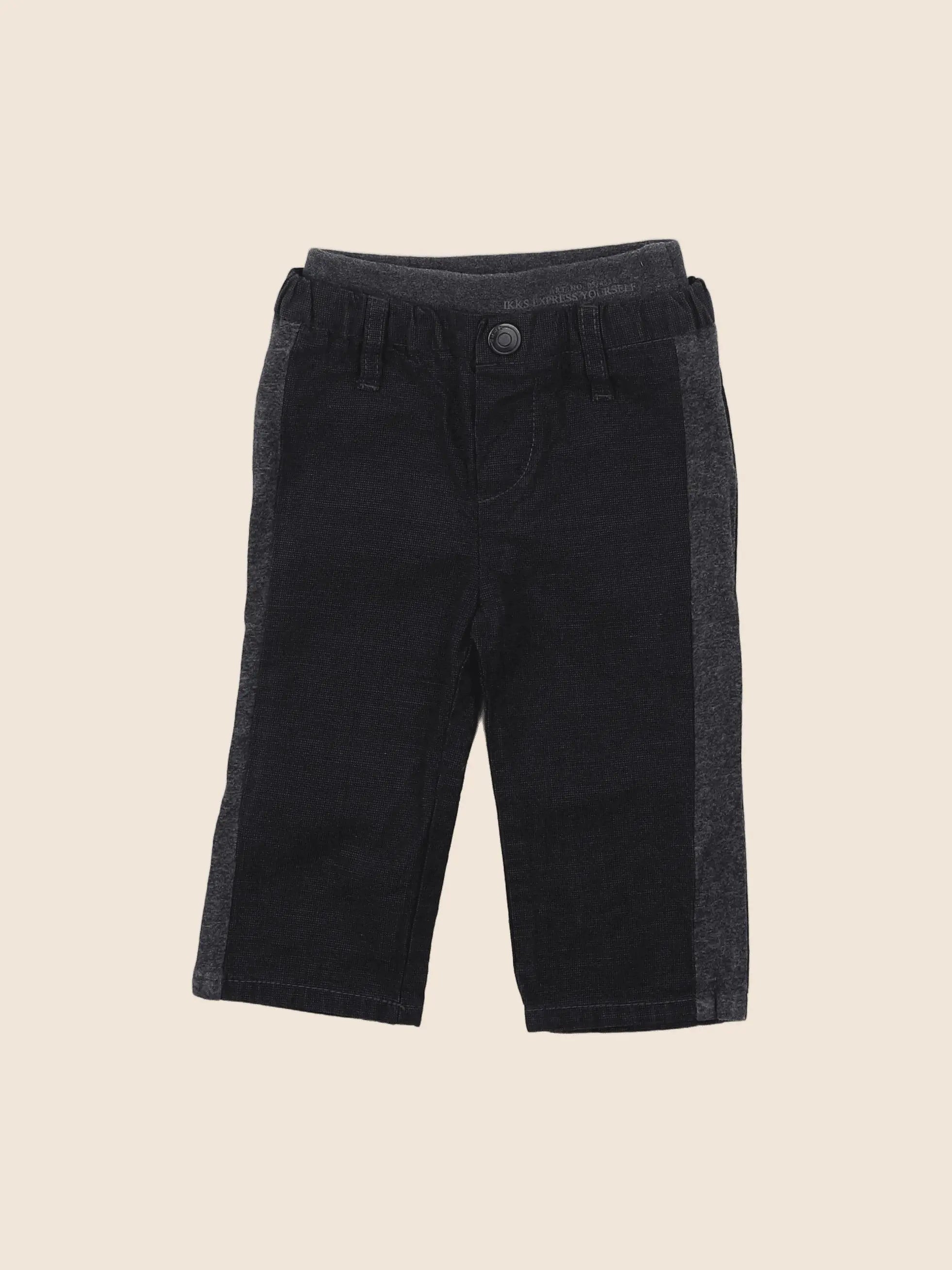 IKKS - pantalon gris, noir - 6 mois