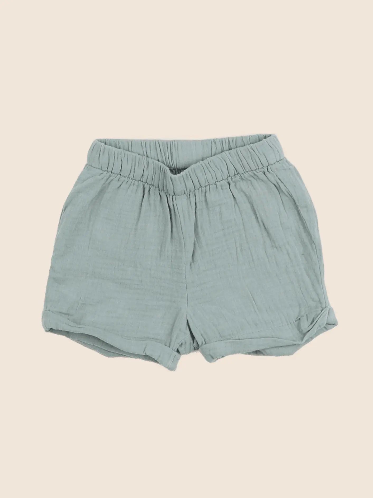 H&M - short vert - 6 mois
