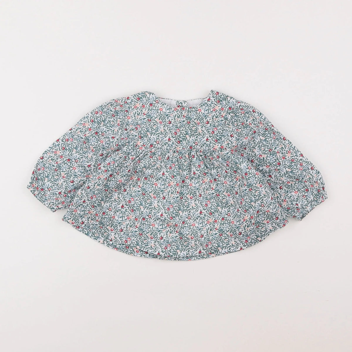 Vertbaudet - blouse vert - 12 mois