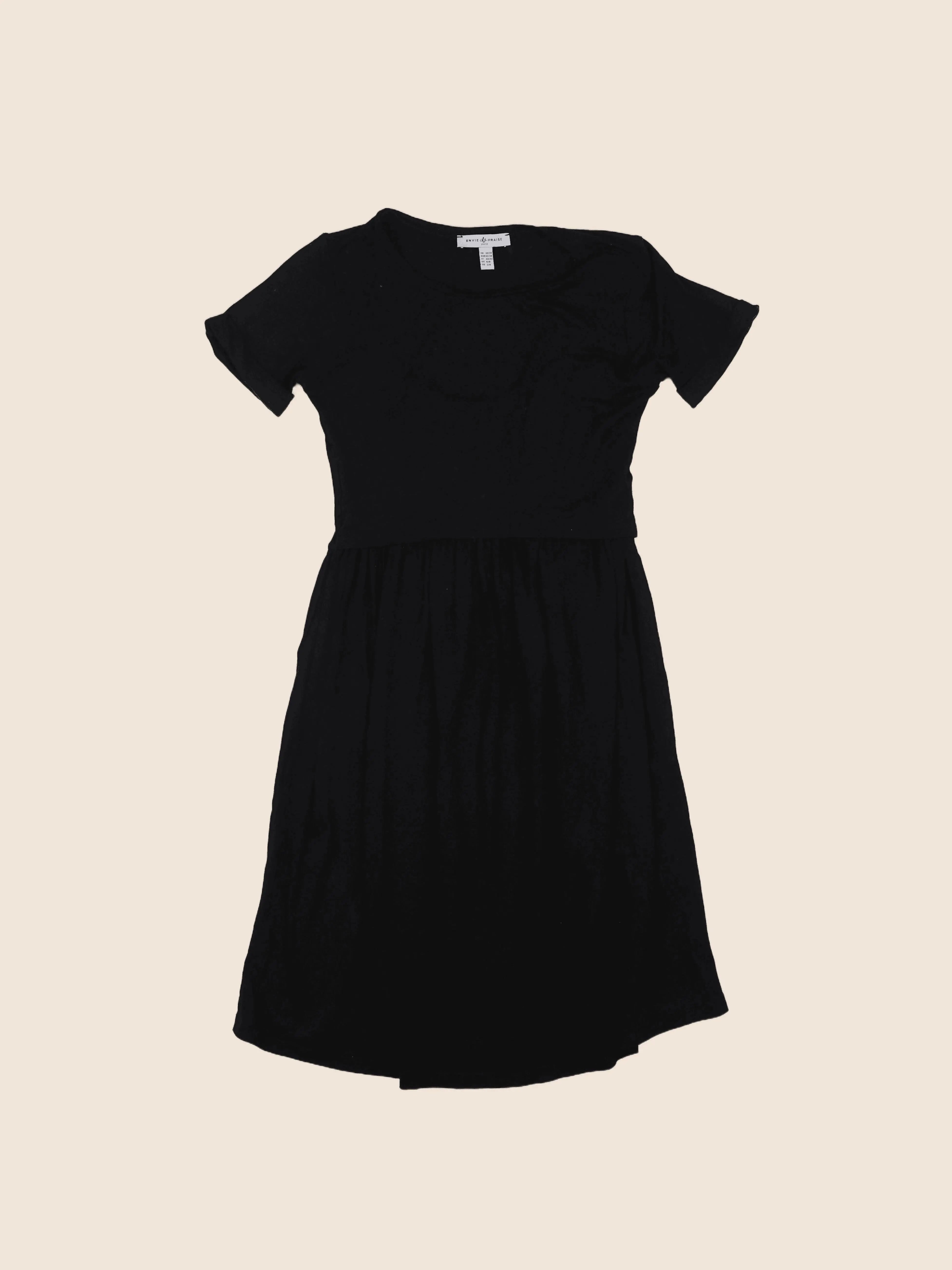 Envie de fraise - robe grossesse, allaitement noir - 34 à 36