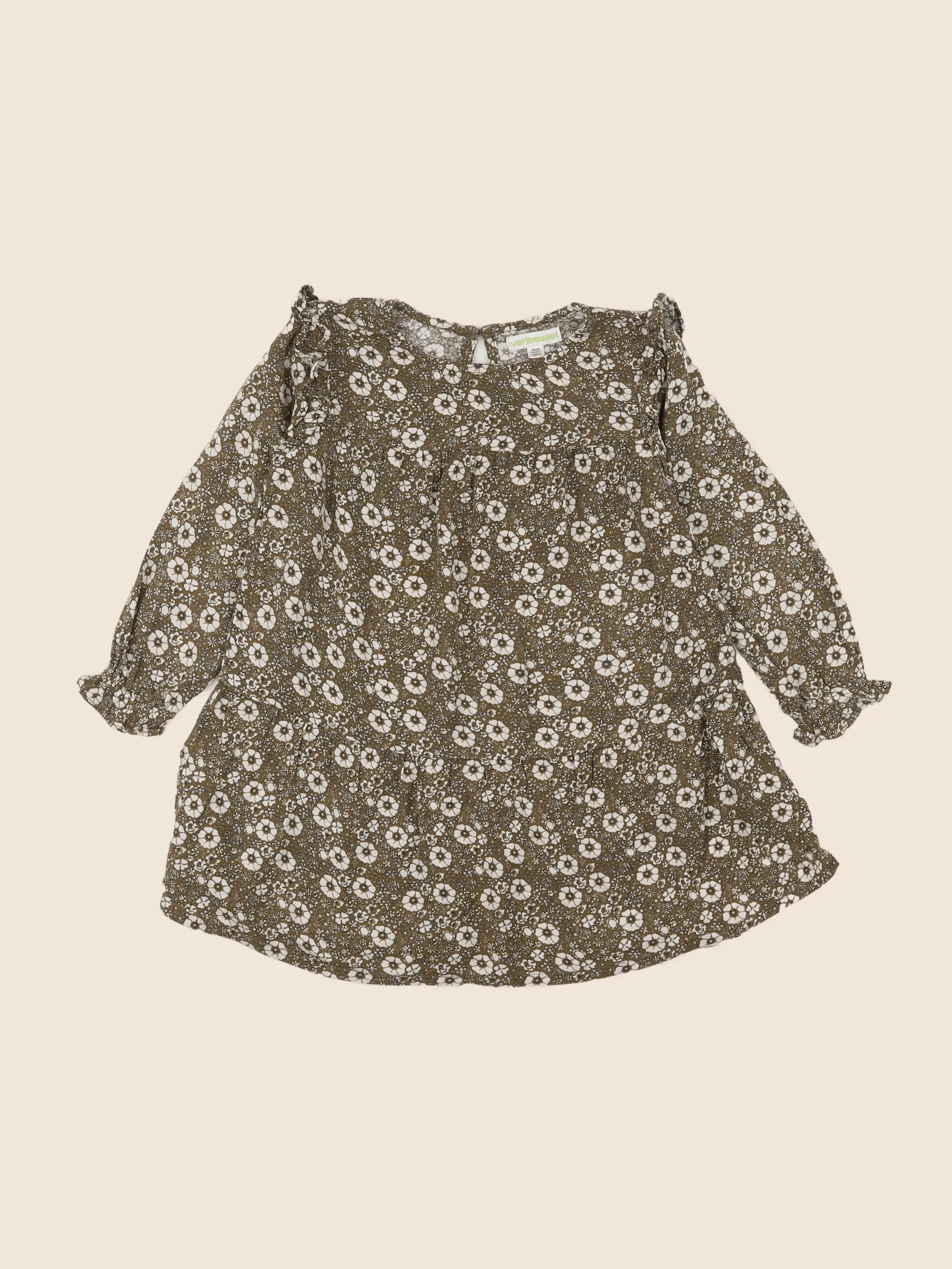 Vertbaudet - robe vert - 3 ans