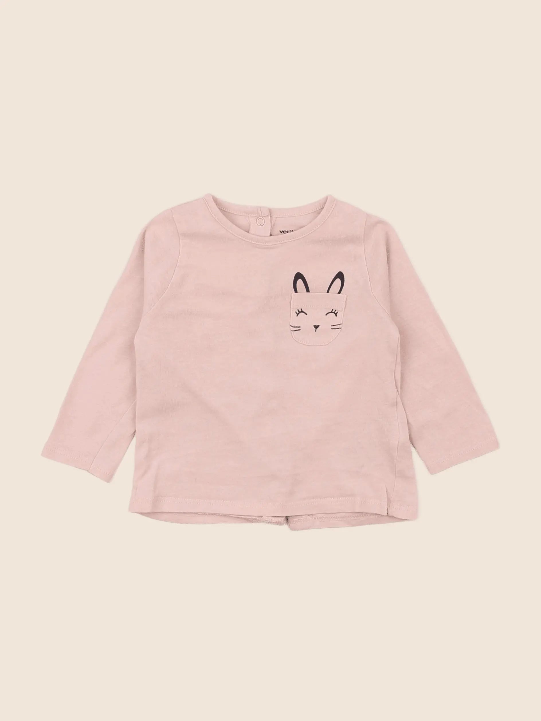 Vertbaudet - tee-shirt rose - 6 mois