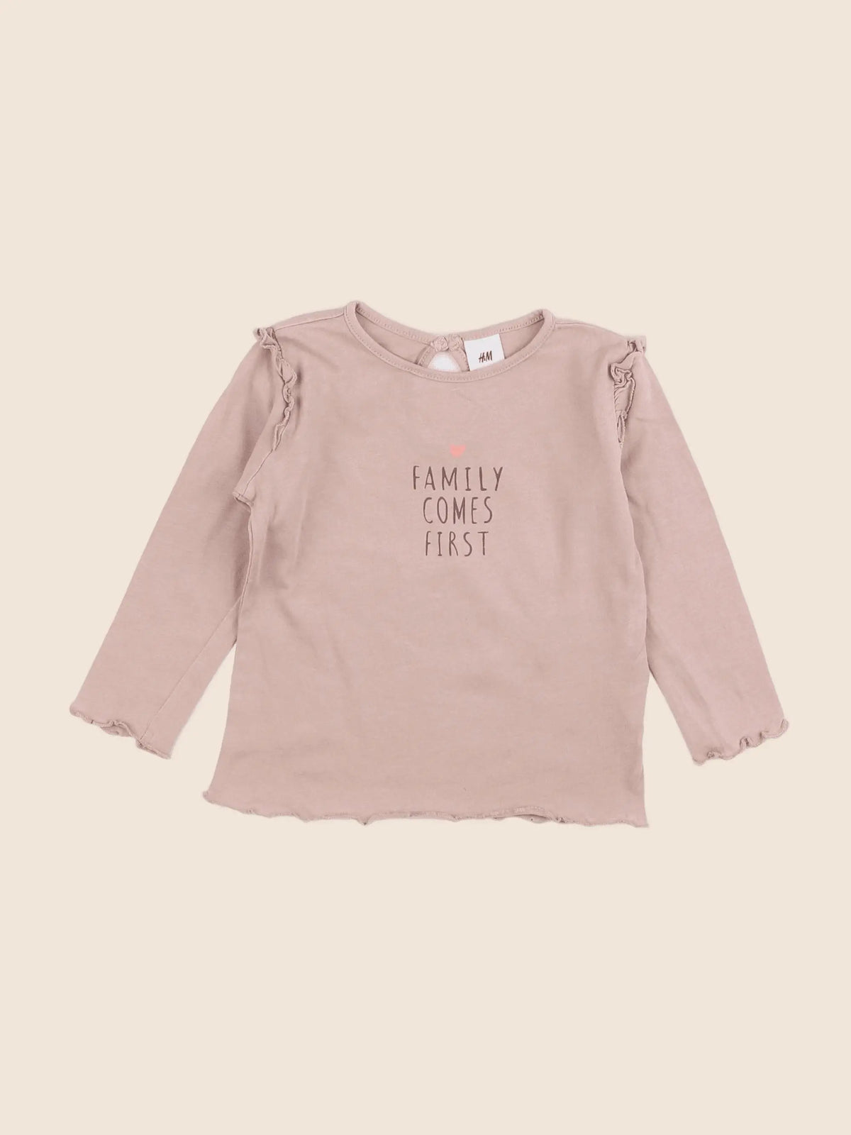 H&M - tee-shirt rose - 12/18 mois