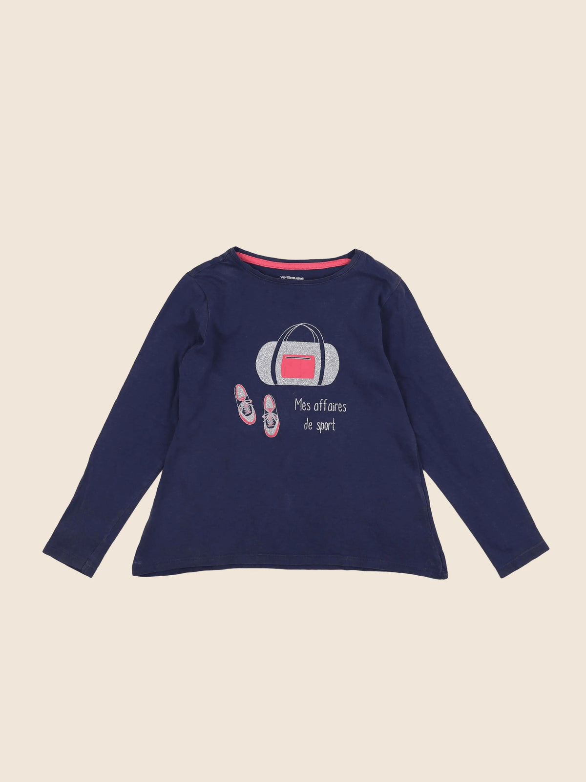 Vertbaudet - tee-shirt bleu - 8 ans