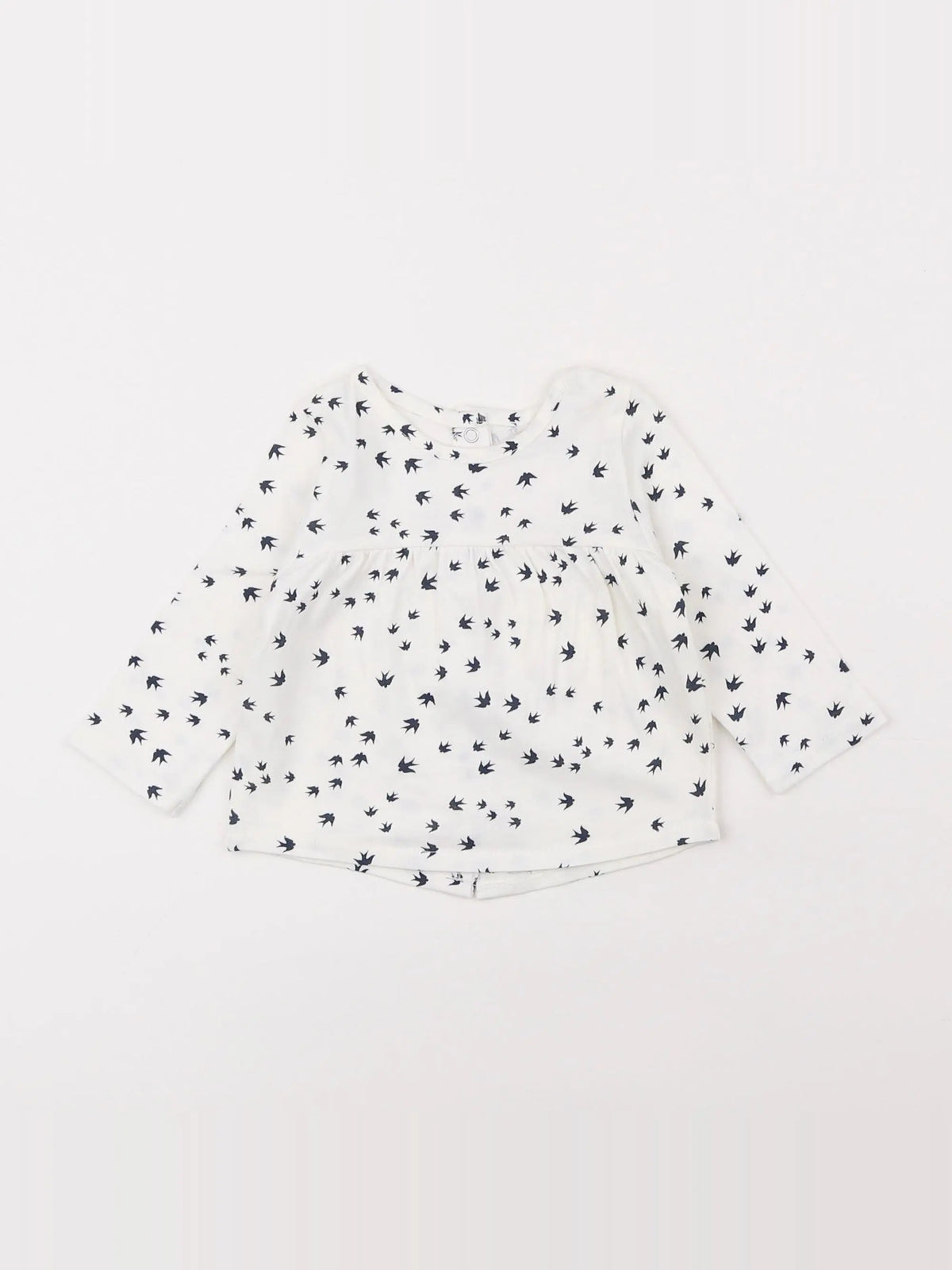 Vertbaudet - tee-shirt blanc, bleu - 3 mois