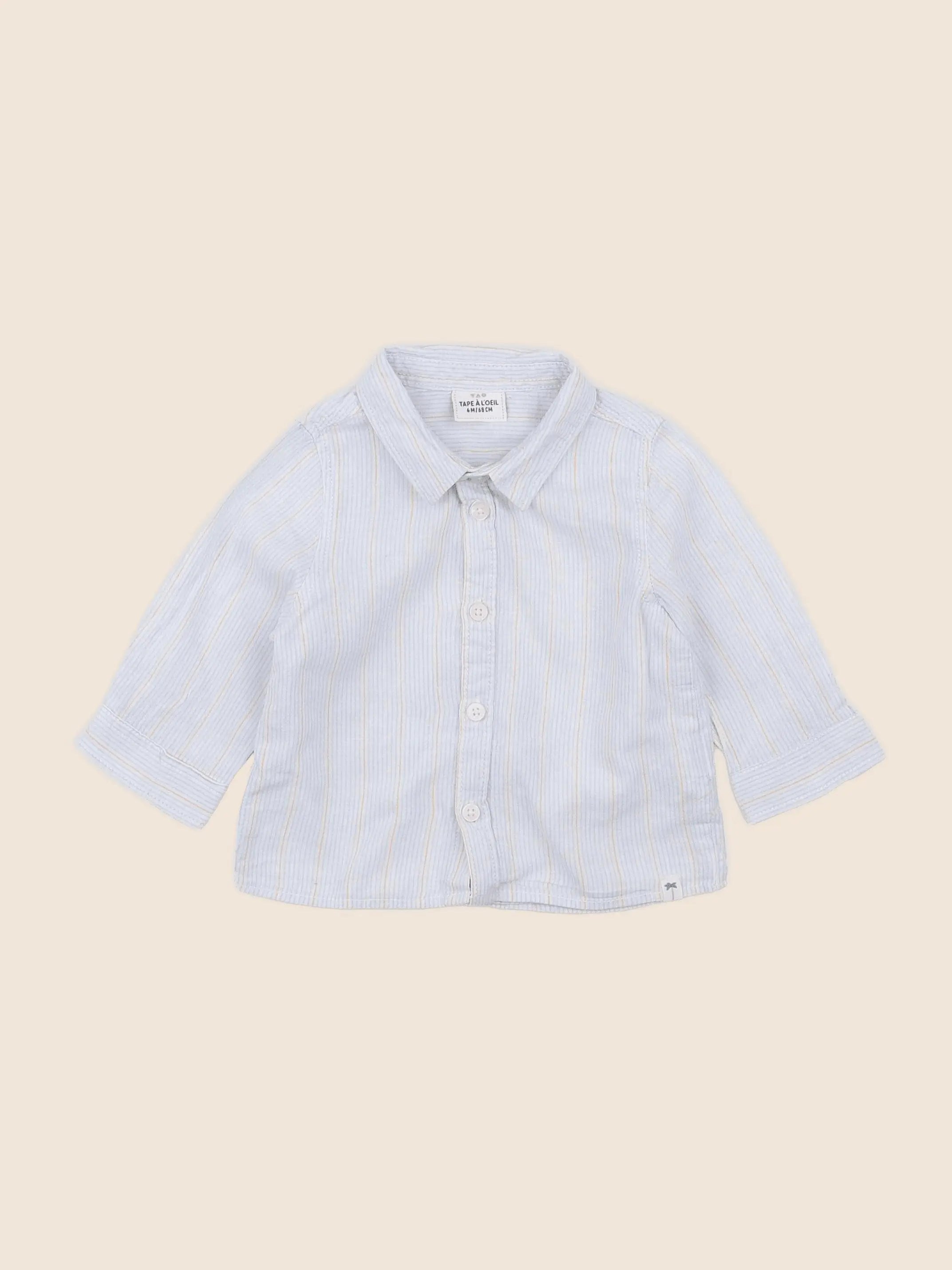 Tape à l'oeil - chemise bleu - 6 mois
