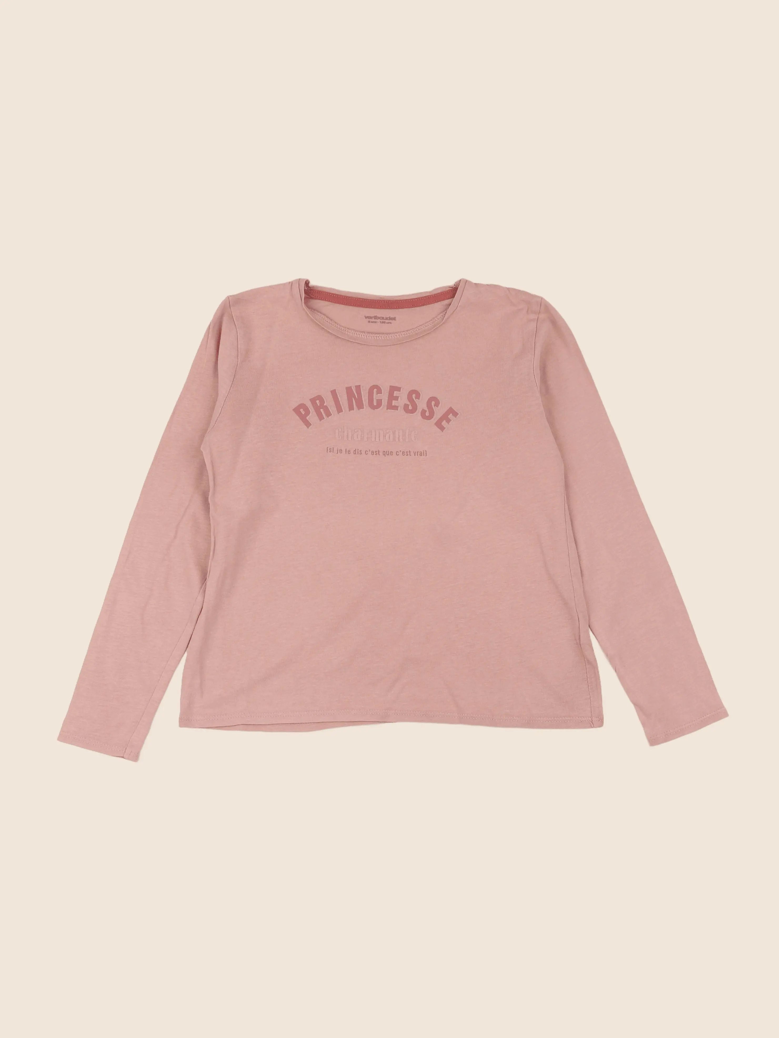 Vertbaudet - tee-shirt rose - 8 ans