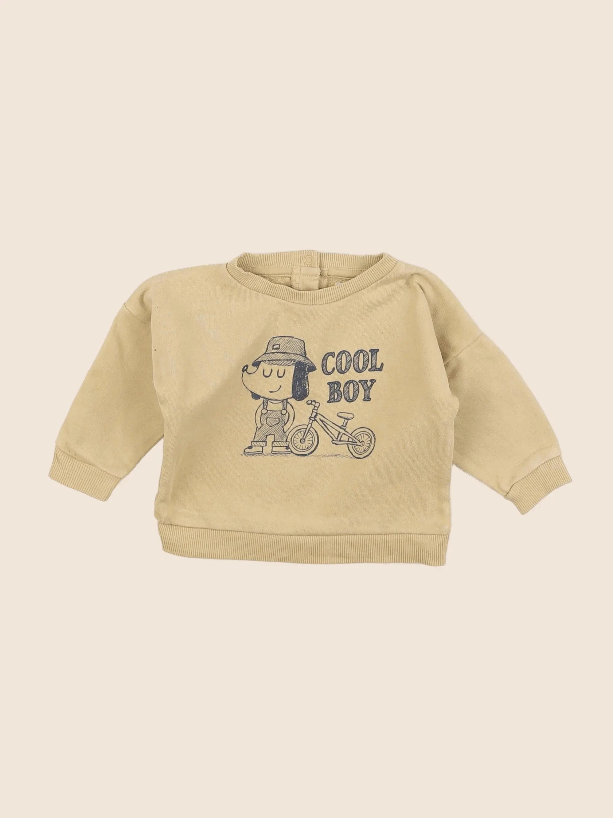 Vertbaudet - sweat jaune - 6 mois