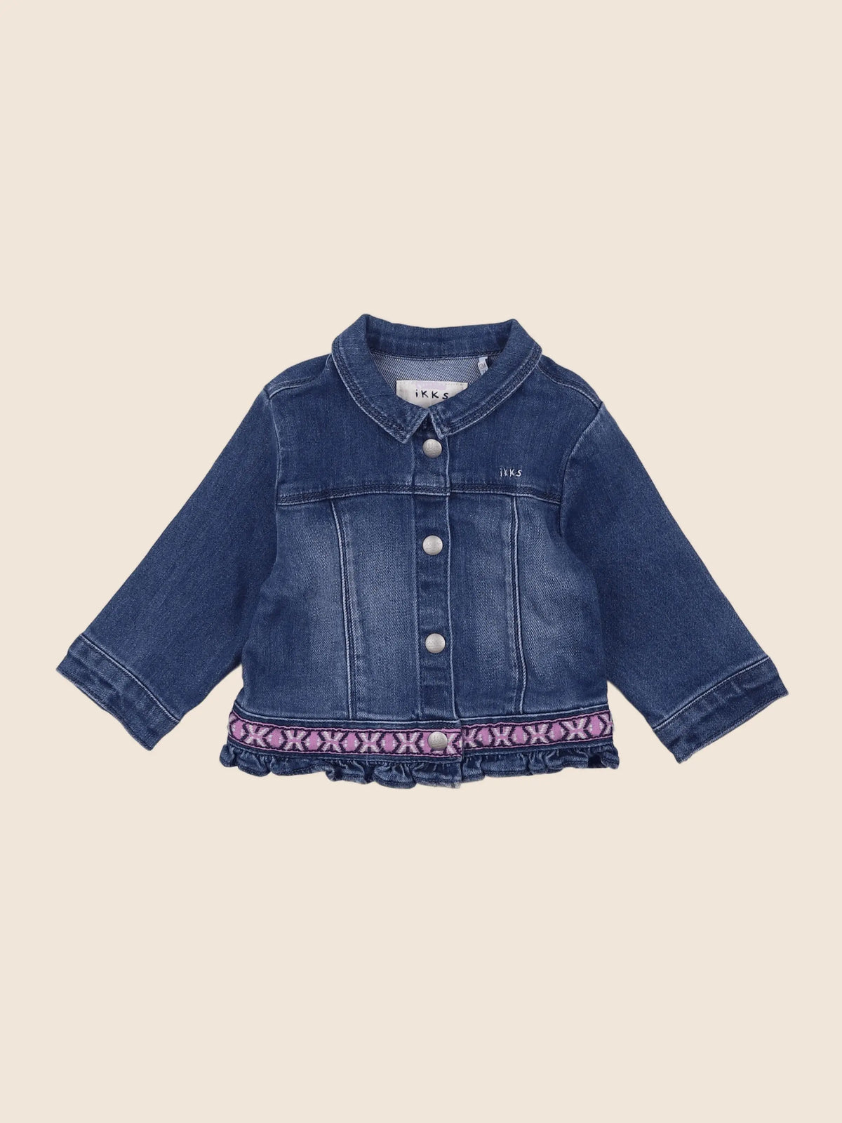 IKKS - veste imprimé au dos bleu - 12 mois
