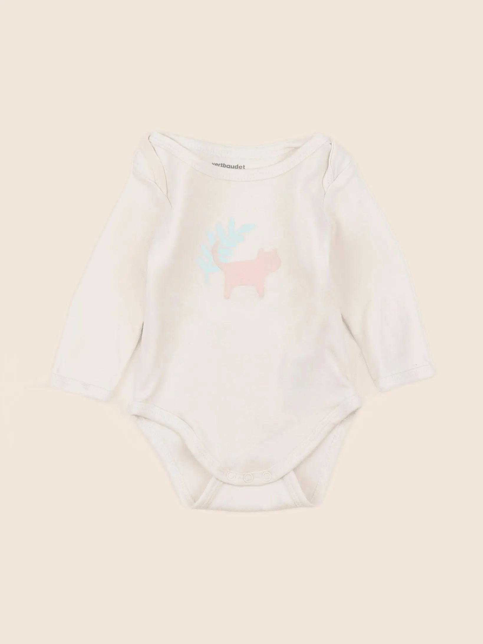 Vertbaudet - body beige - 3 mois