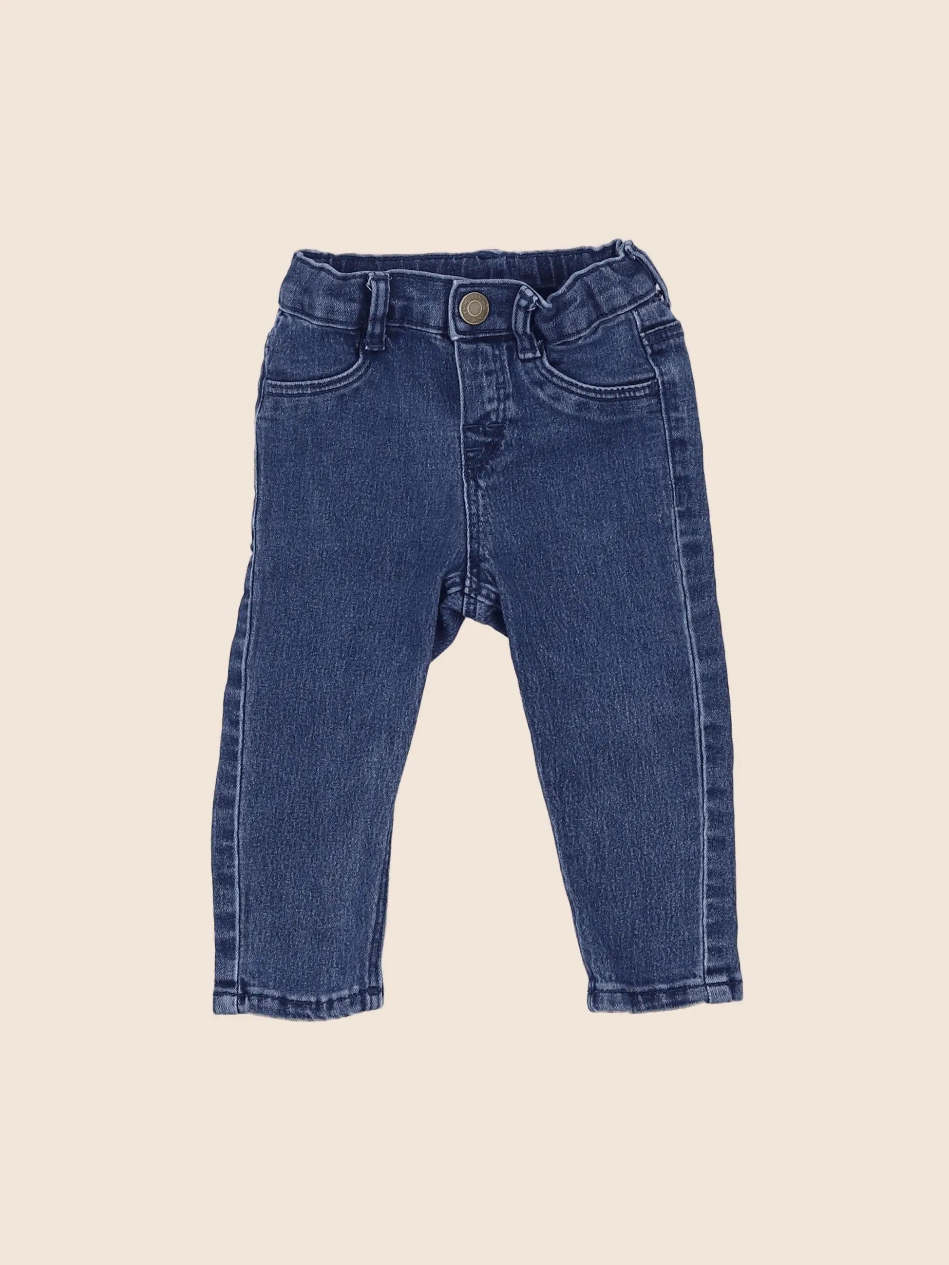 H&M - jegging bleu - 6/9 mois