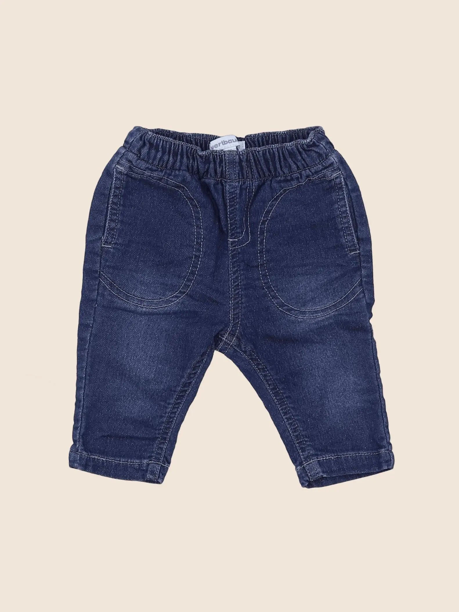 Vertbaudet - pantalon bleu - 3 mois