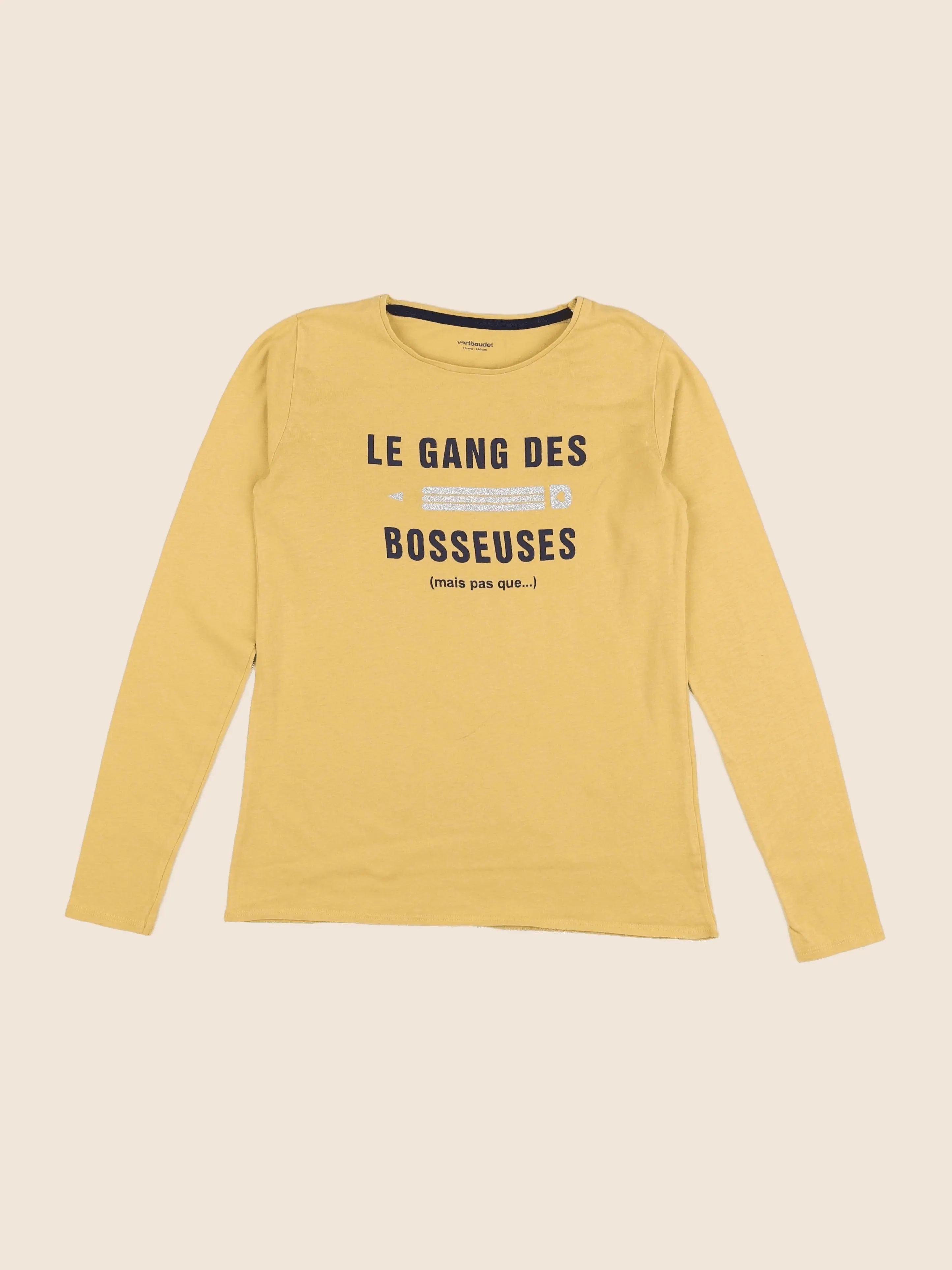 Vertbaudet - tee-shirt jaune - 10 ans
