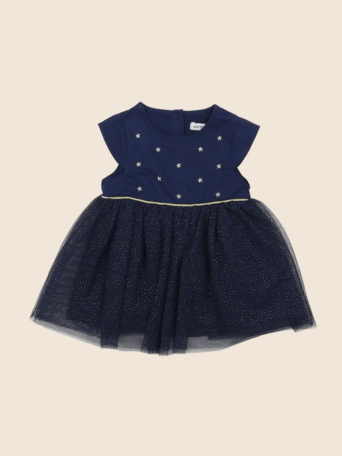 Vertbaudet - robe bleu, or - 3 mois