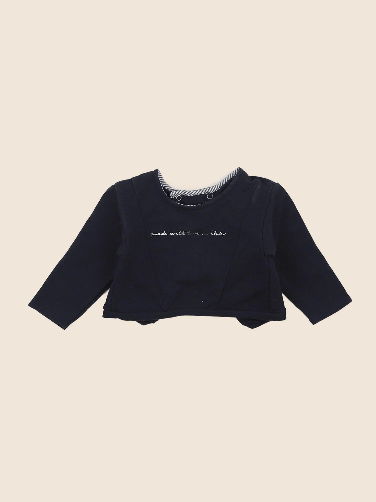 IKKS - sweat bleu - 6 mois