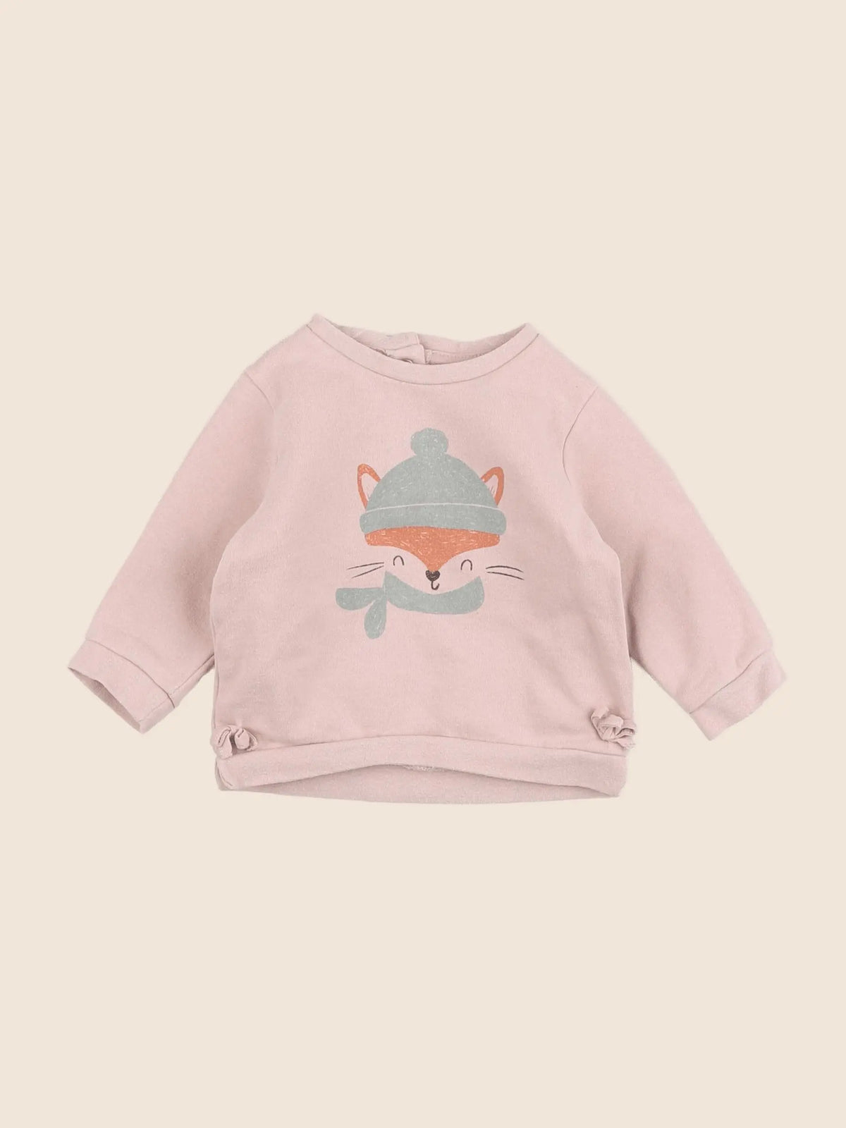 Vertbaudet - sweat rose - 6 mois