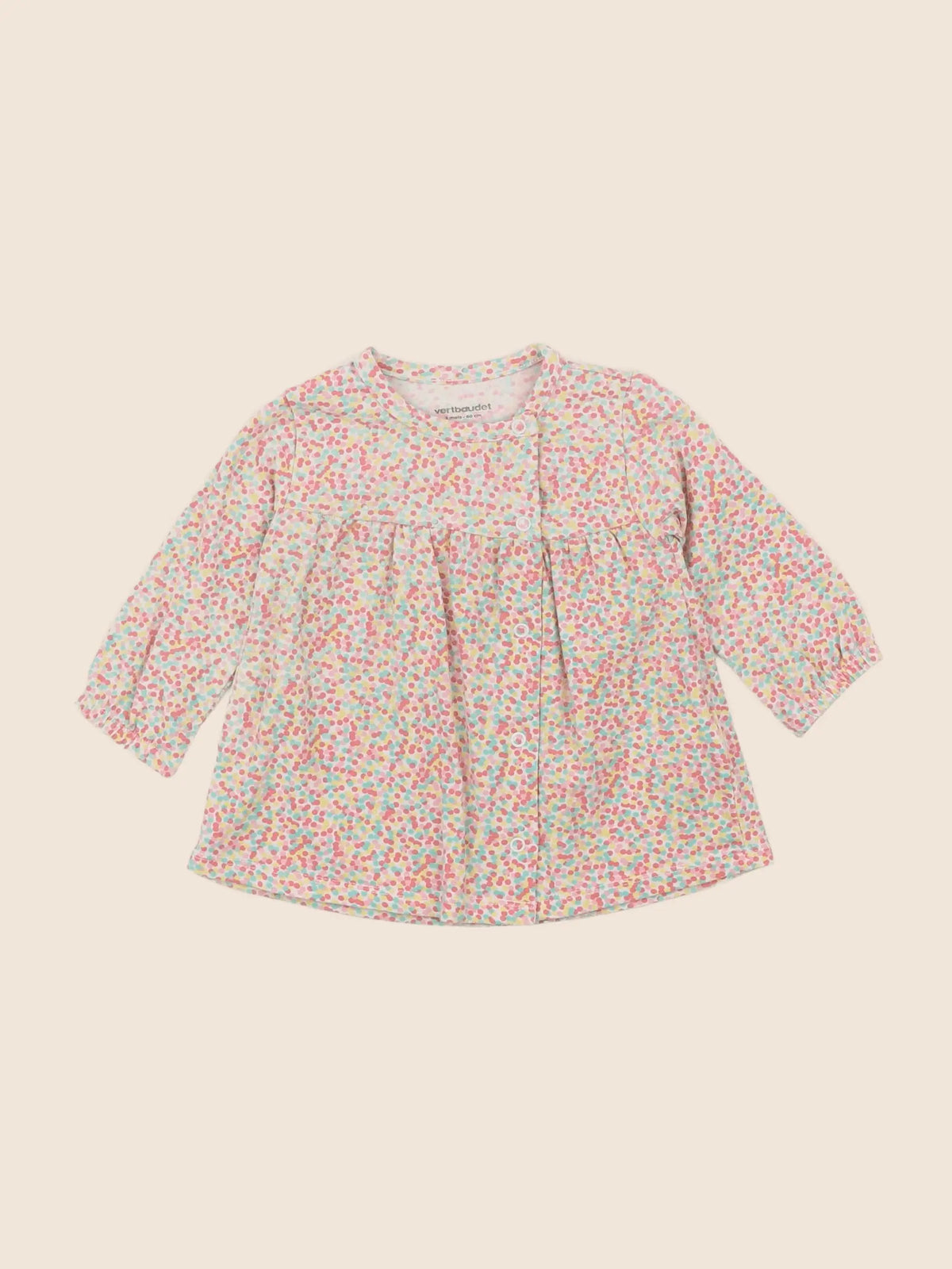 Vertbaudet - tee-shirt multicolore - 3 mois