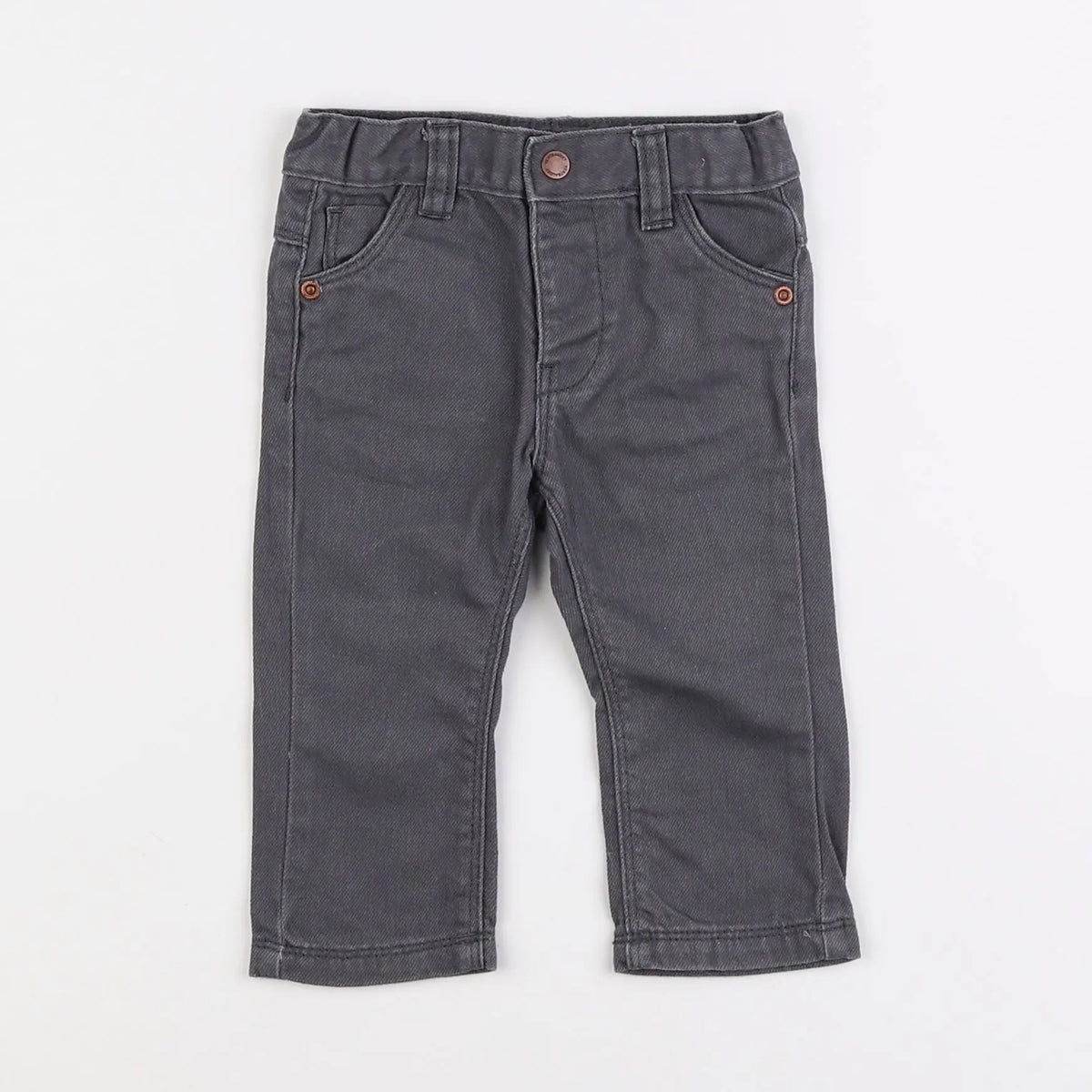 Vertbaudet - jean gris - 6 mois