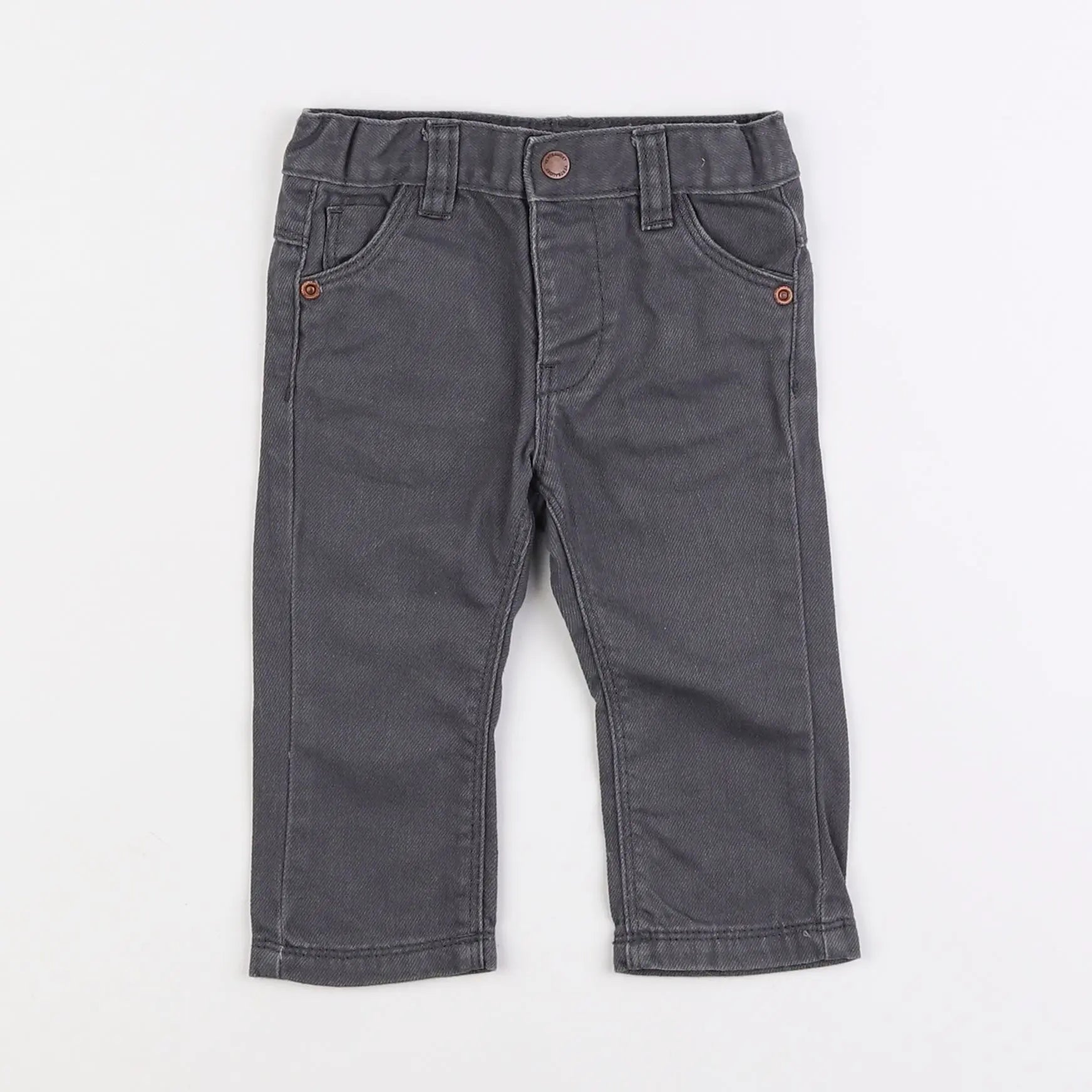 Vertbaudet - jean gris - 6 mois