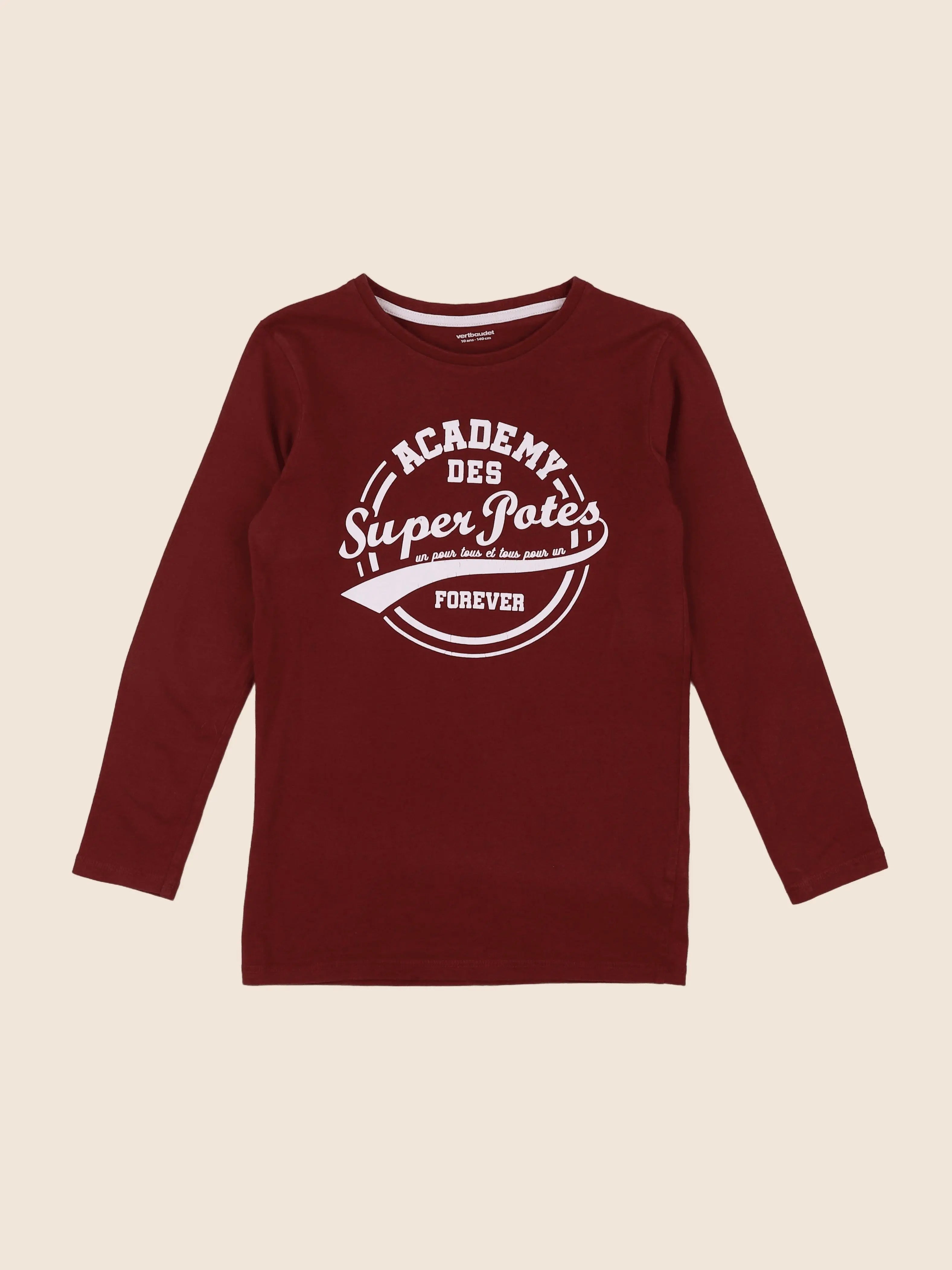 Vertbaudet - tee-shirt rouge - 10 ans
