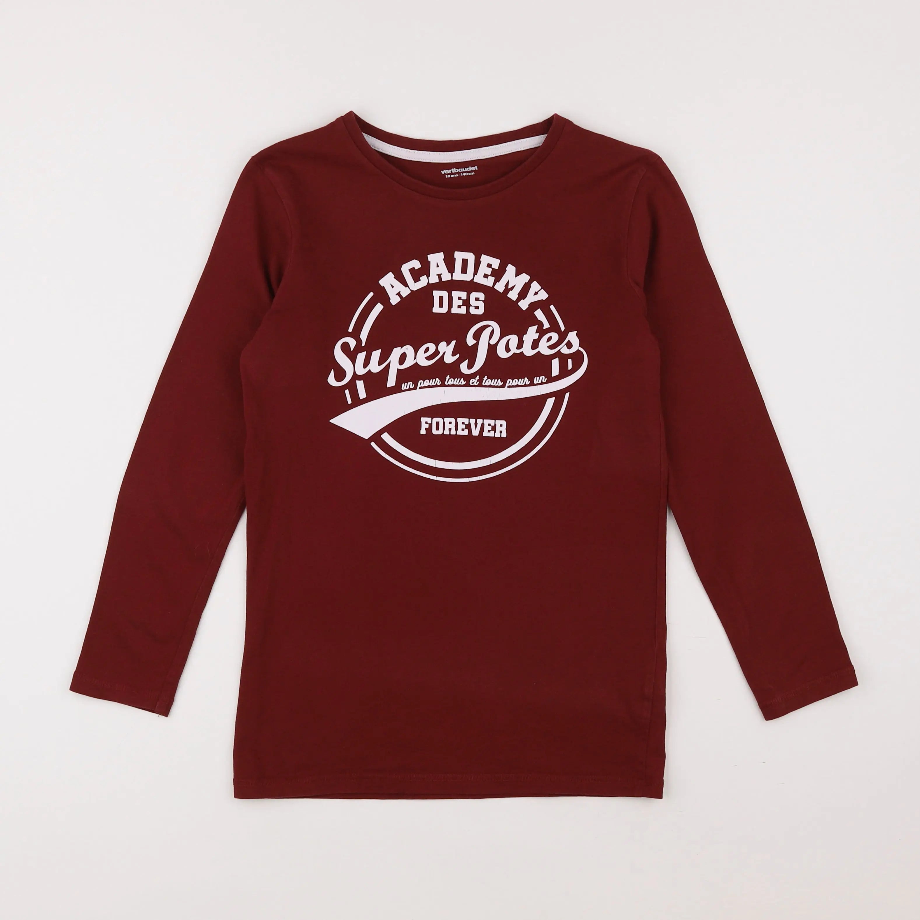 Vertbaudet - tee-shirt rouge - 10 ans