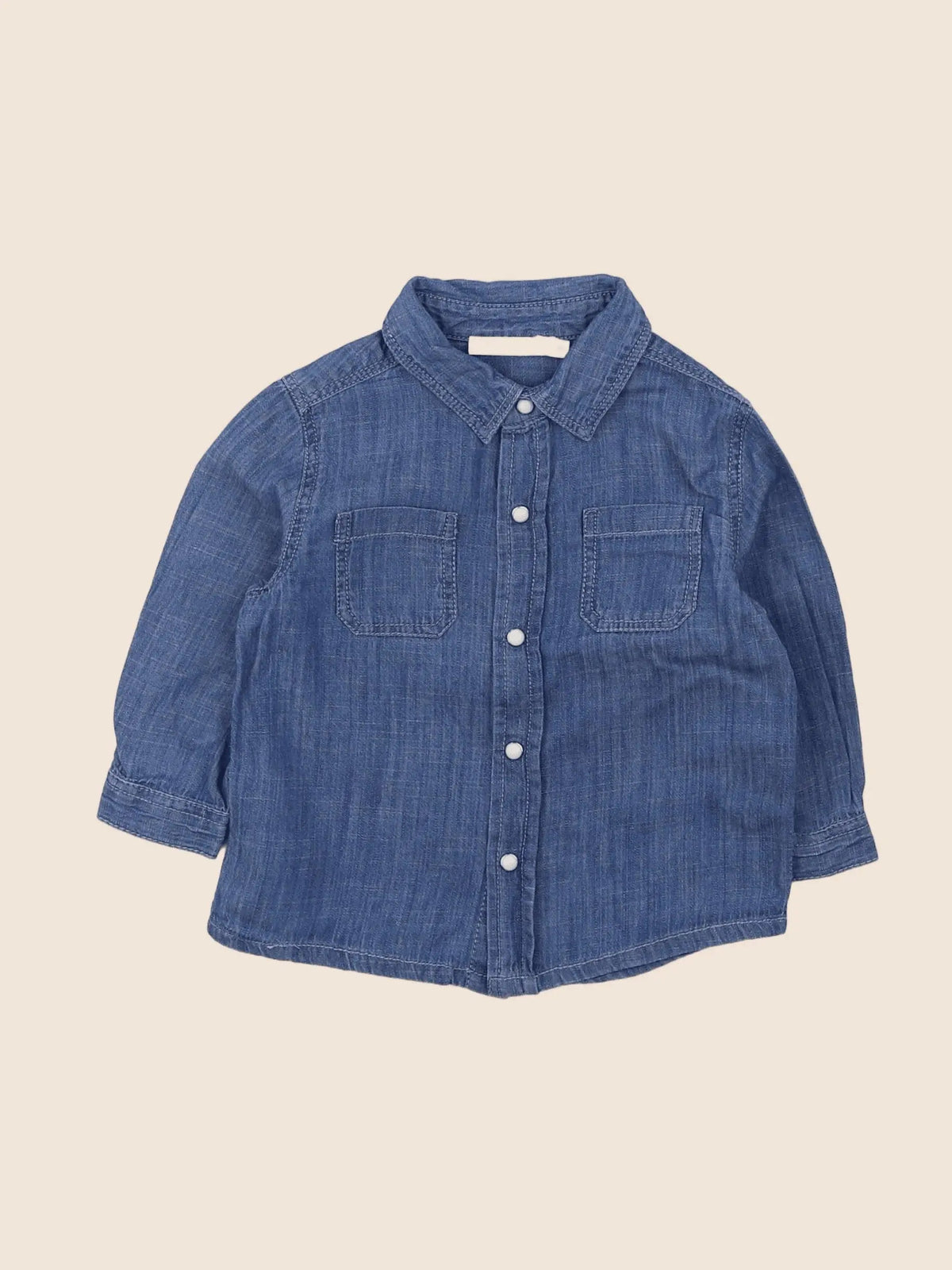 Boutchou - chemise bleu - 9 mois