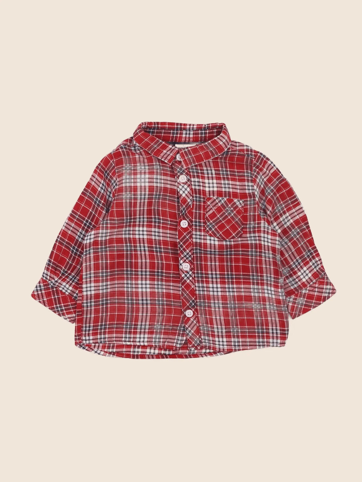 Tape à l'oeil - chemise rouge - 6 mois
