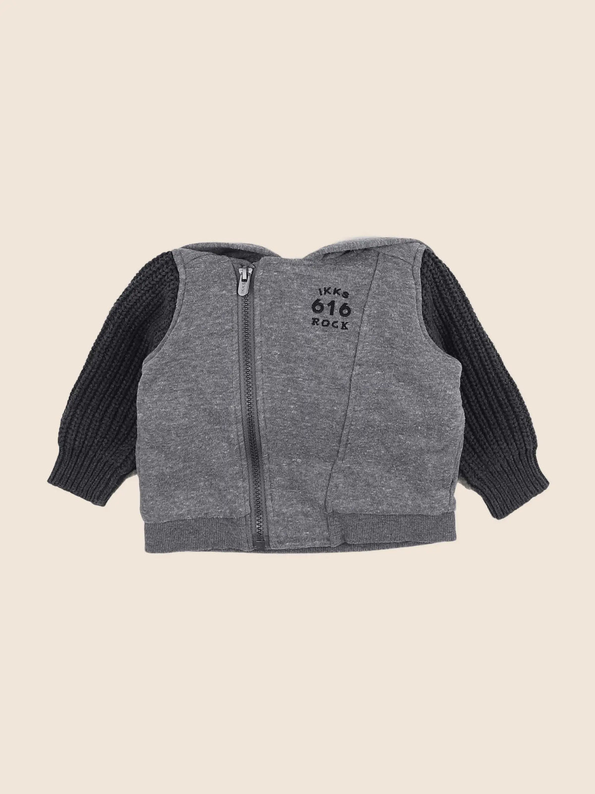 IKKS - veste doublé gris - 6 mois