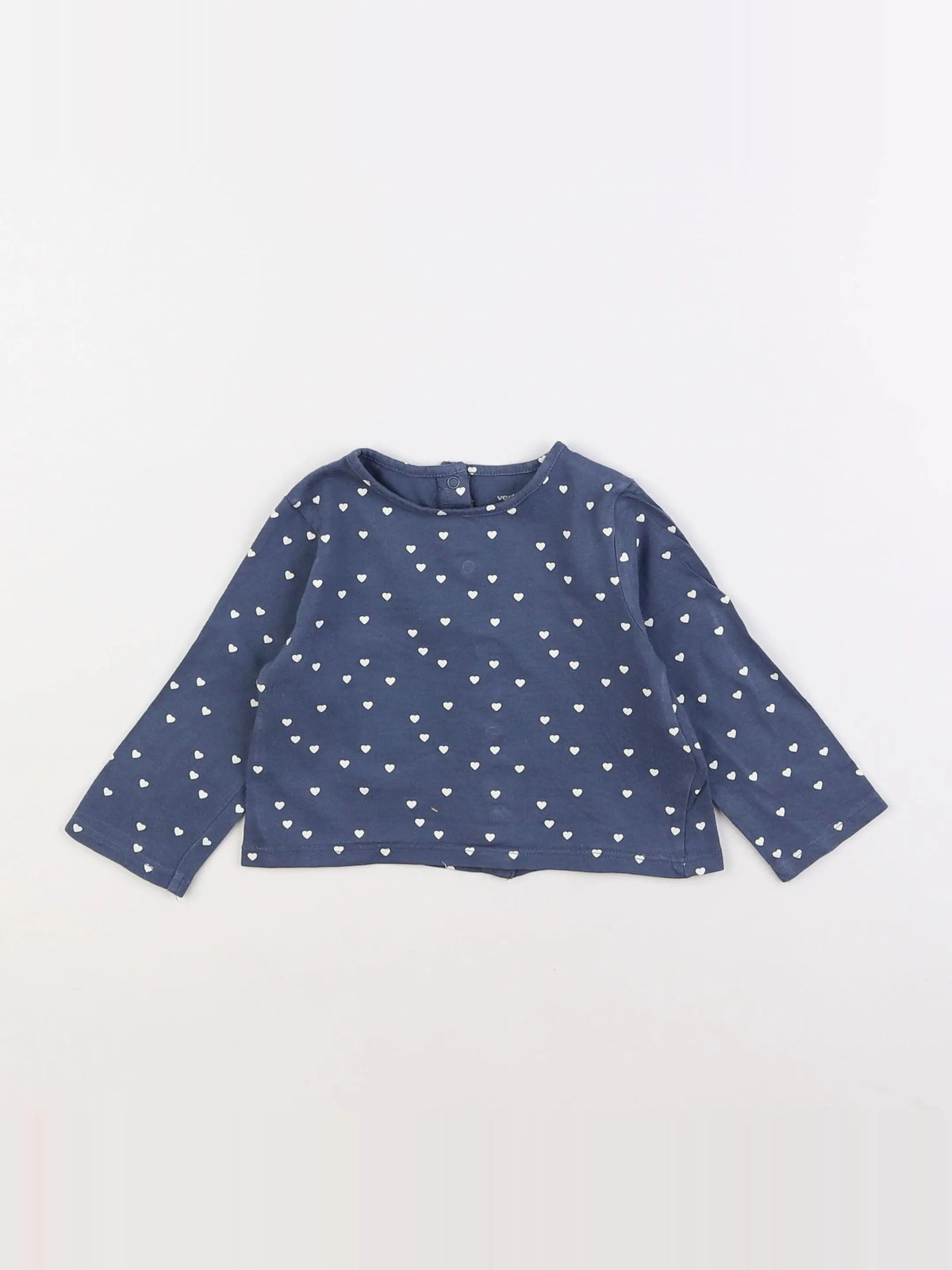 Vertbaudet - tee-shirt bleu, blanc - 9 mois
