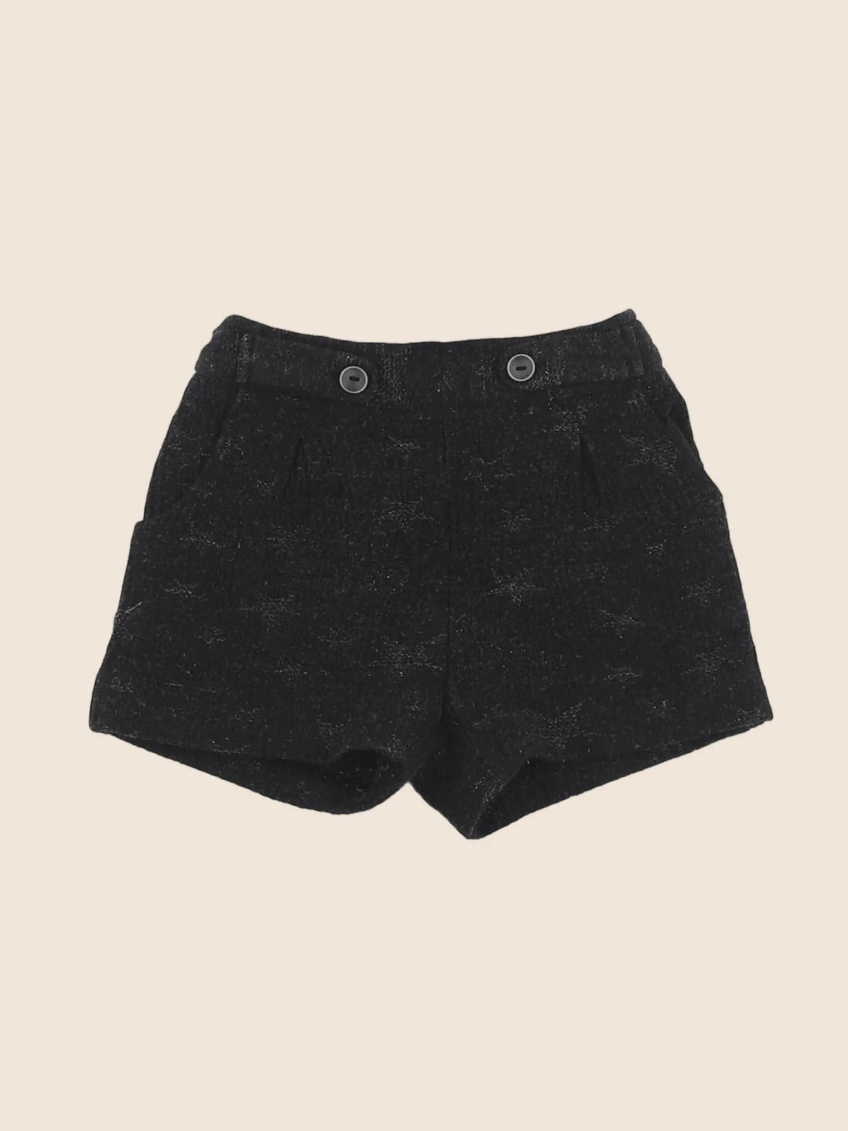 Zara - short noir, argent - 18 mois à 2 ans