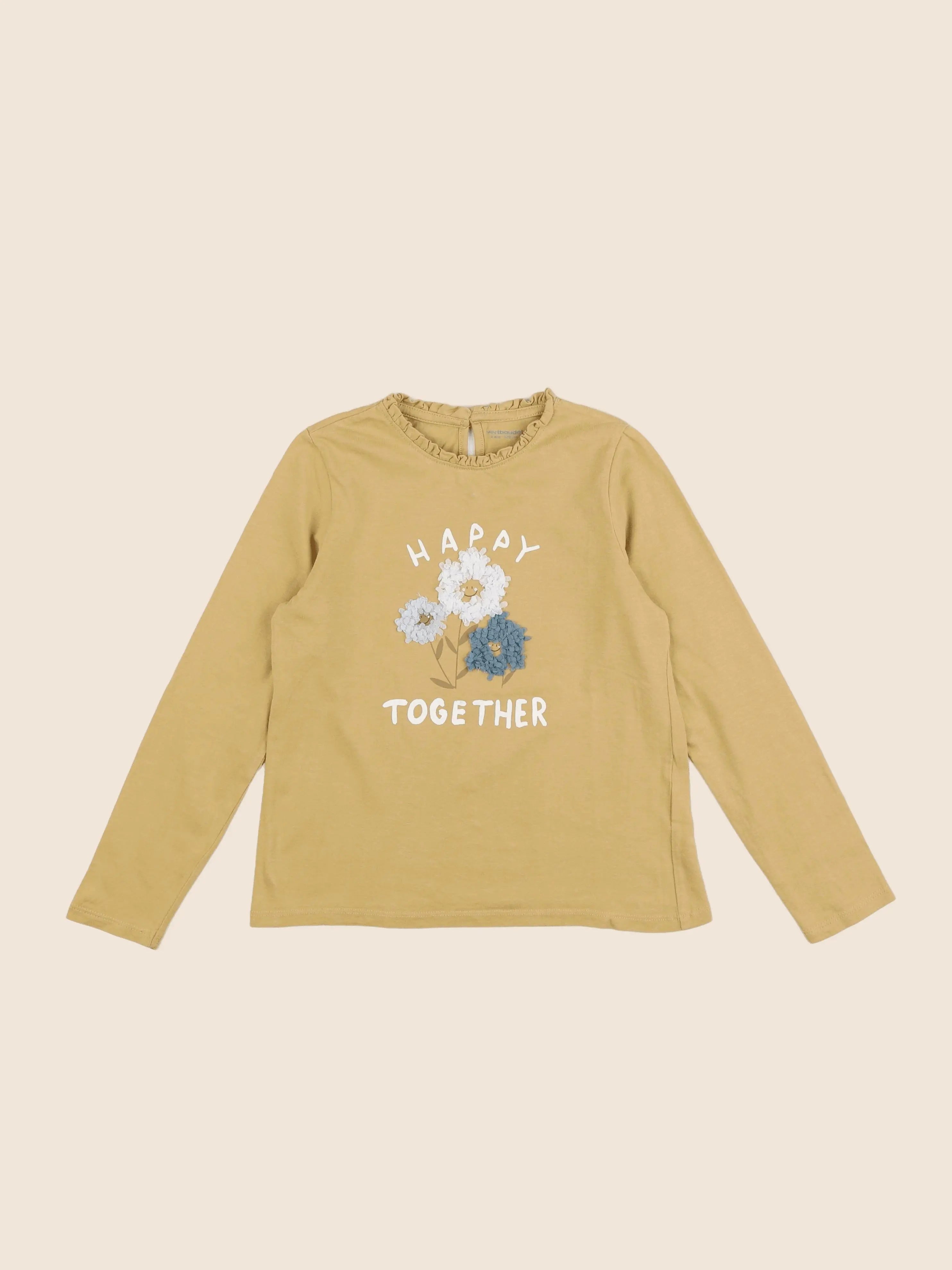 Vertbaudet - tee-shirt jaune - 8 ans