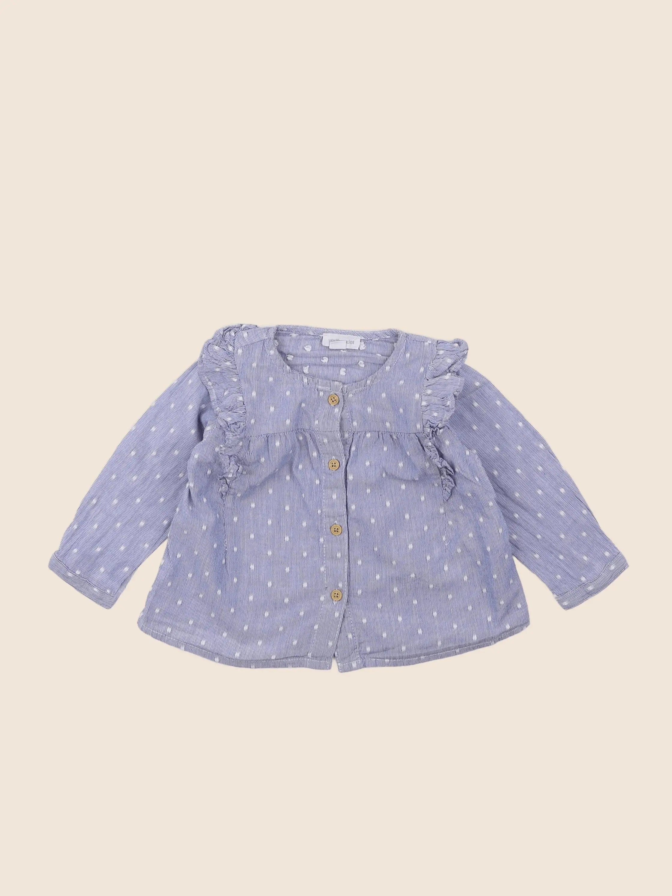 Vertbaudet - blouse bleu - 6 mois