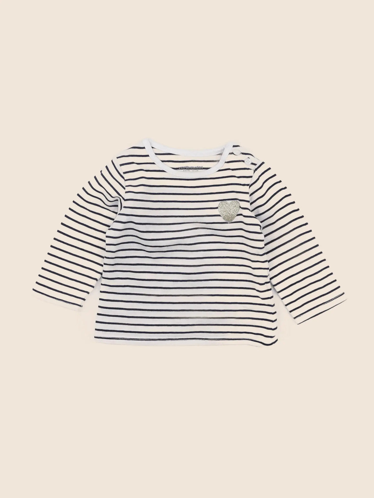 Vertbaudet - tee-shirt bleu - 3 mois
