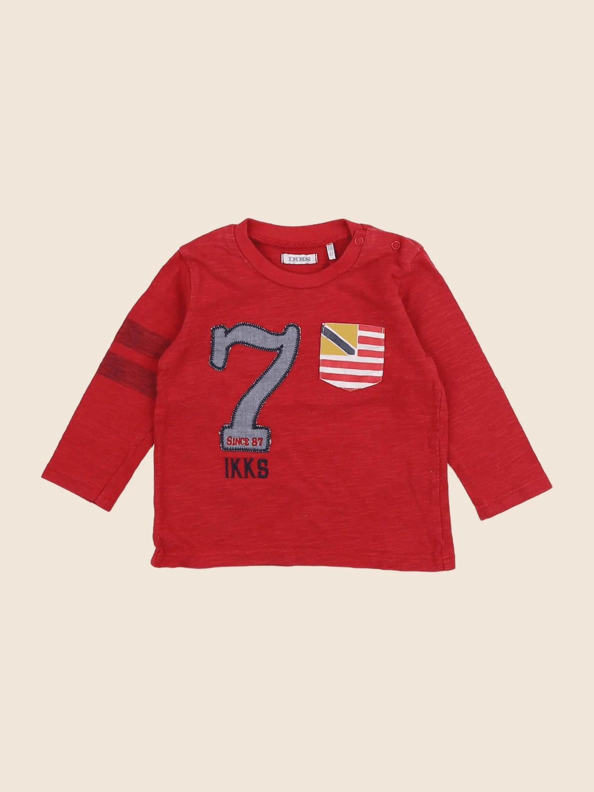 IKKS - tee-shirt rouge - 6 mois