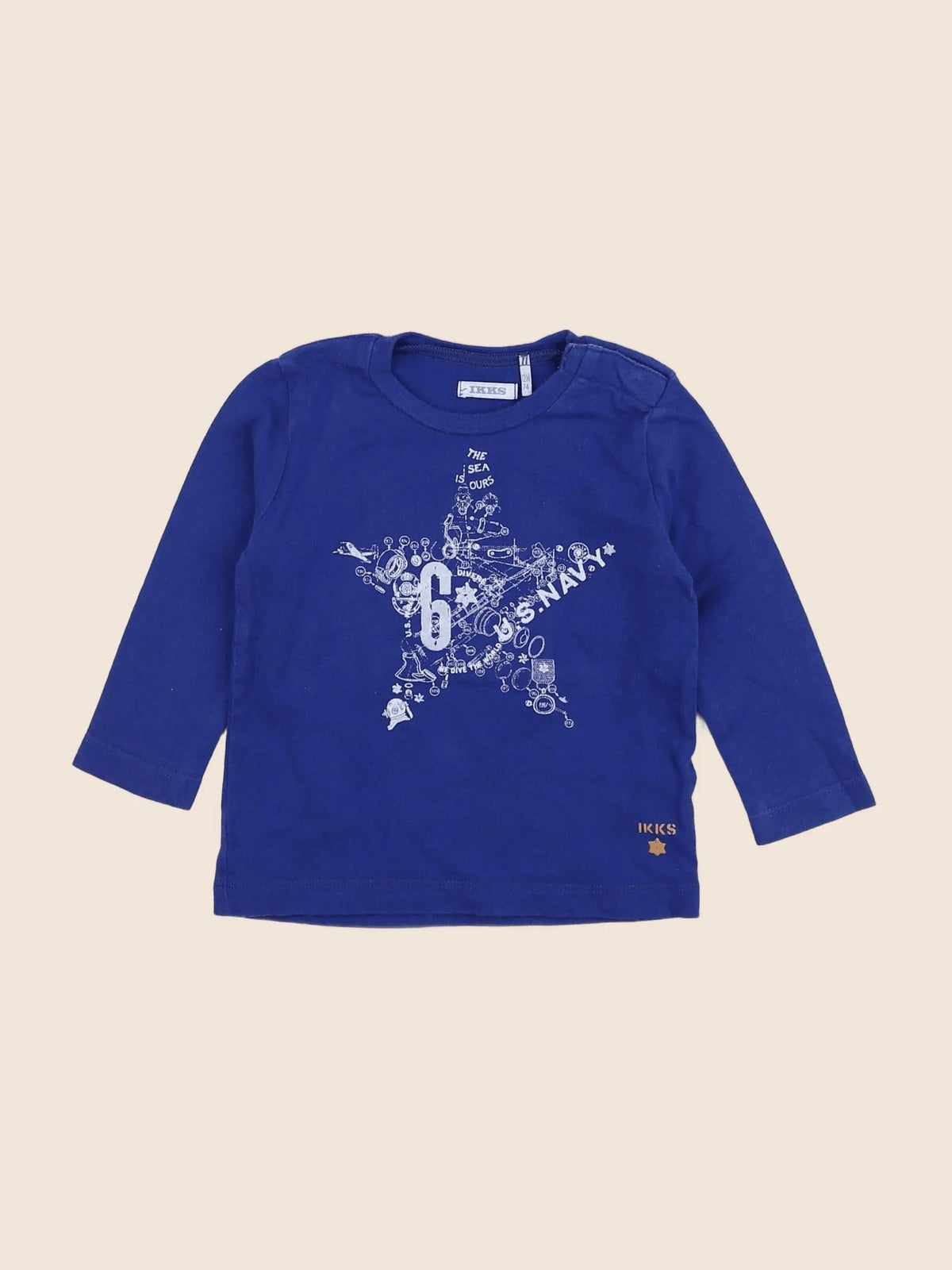 IKKS - tee-shirt bleu - 12 mois