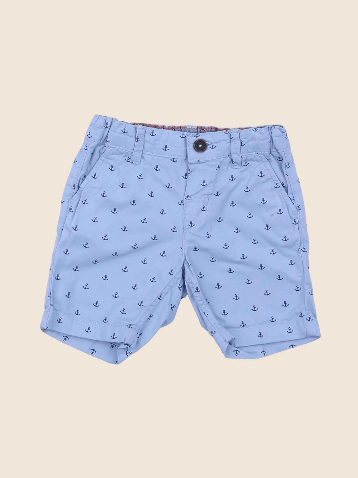 H&M - short bleu - 3/6 mois
