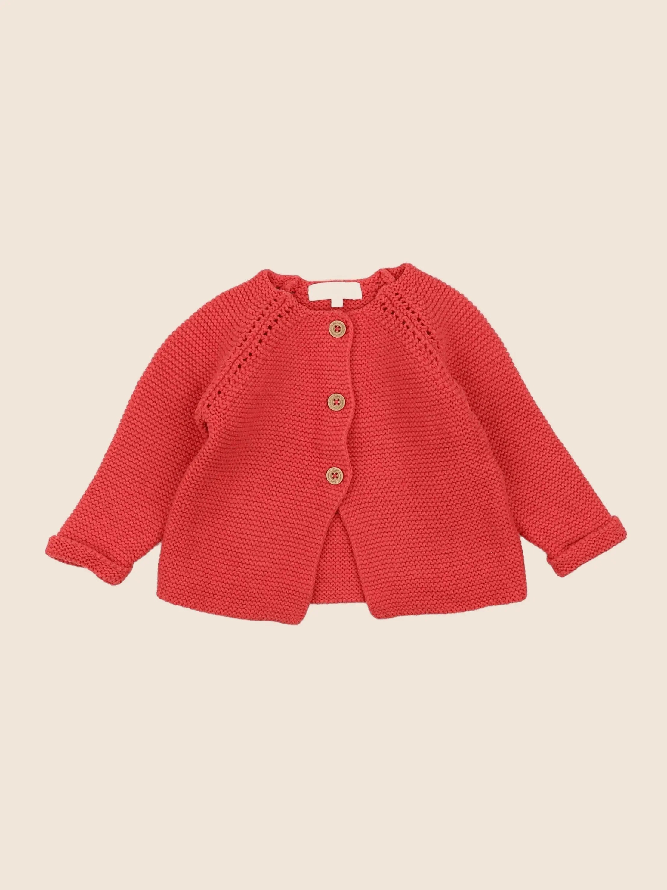 Cadet Rousselle - gilet rose, orange - 6 mois